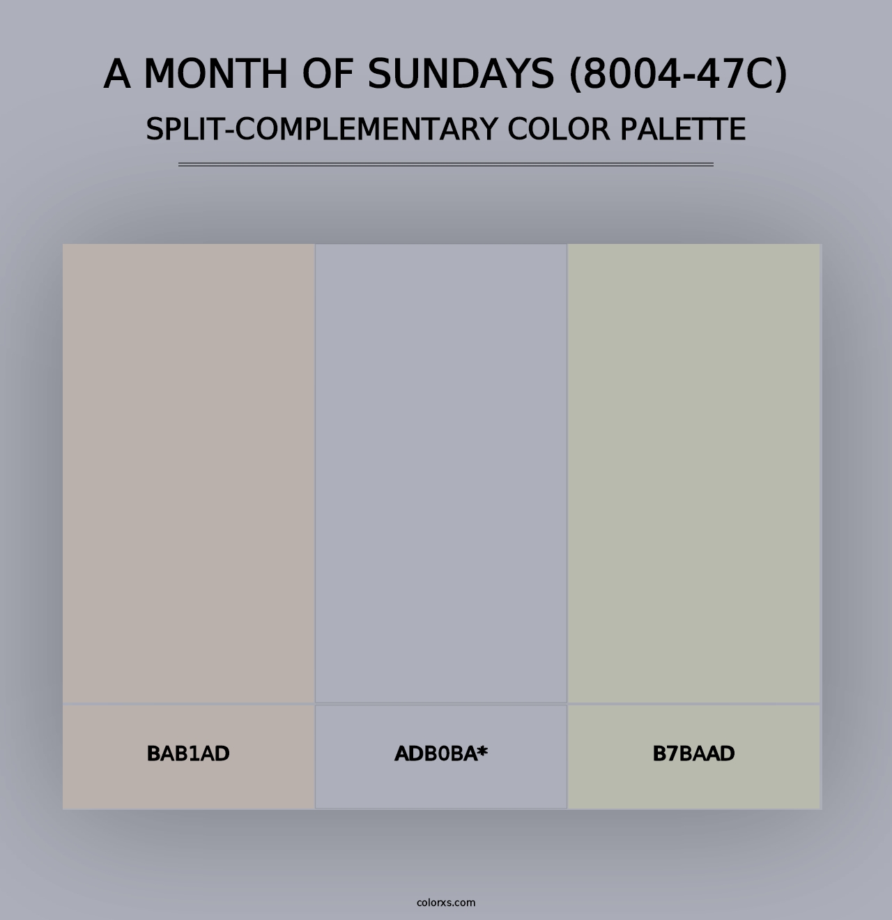 A Month of Sundays (8004-47C) - Split-Complementary Color Palette