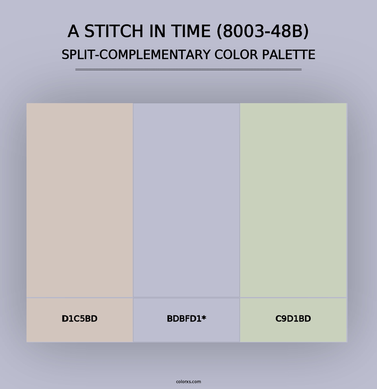 A Stitch in Time (8003-48B) - Split-Complementary Color Palette