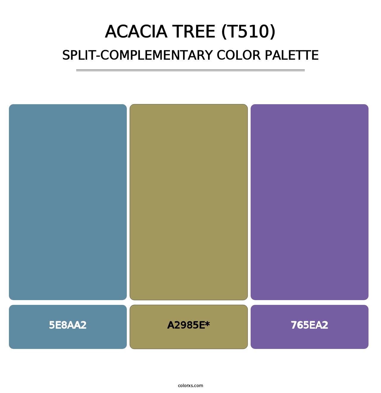 Acacia Tree (T510) - Split-Complementary Color Palette