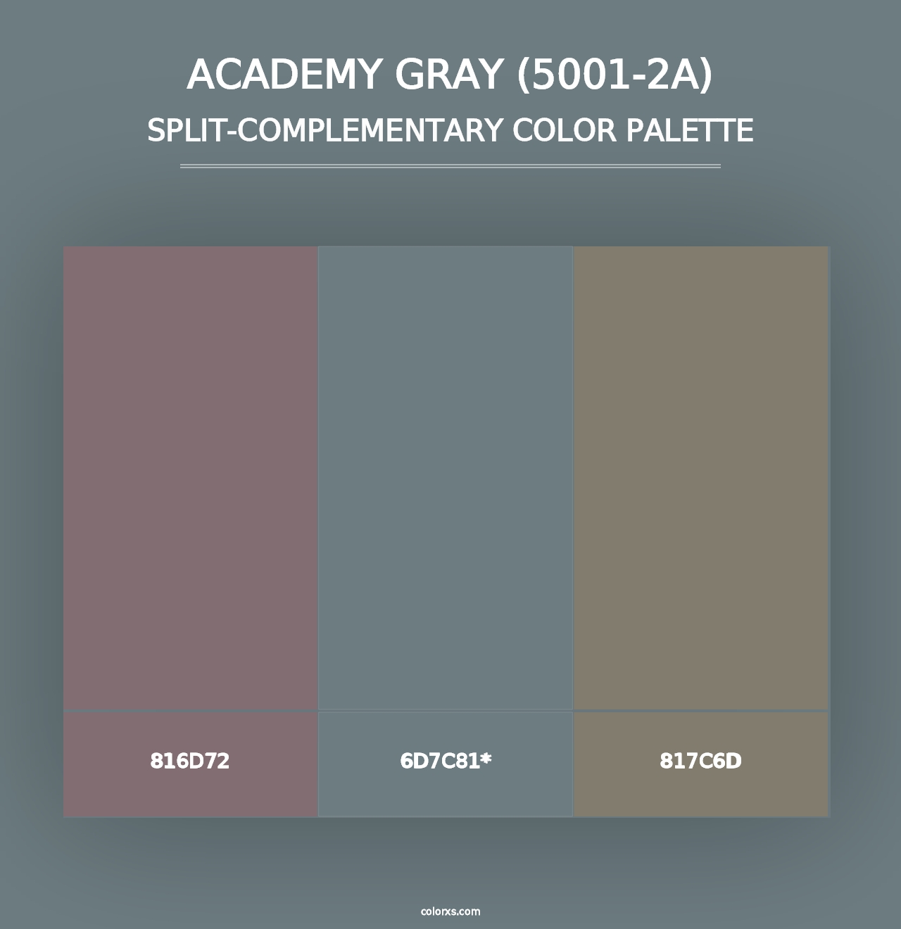 Academy Gray (5001-2A) - Split-Complementary Color Palette