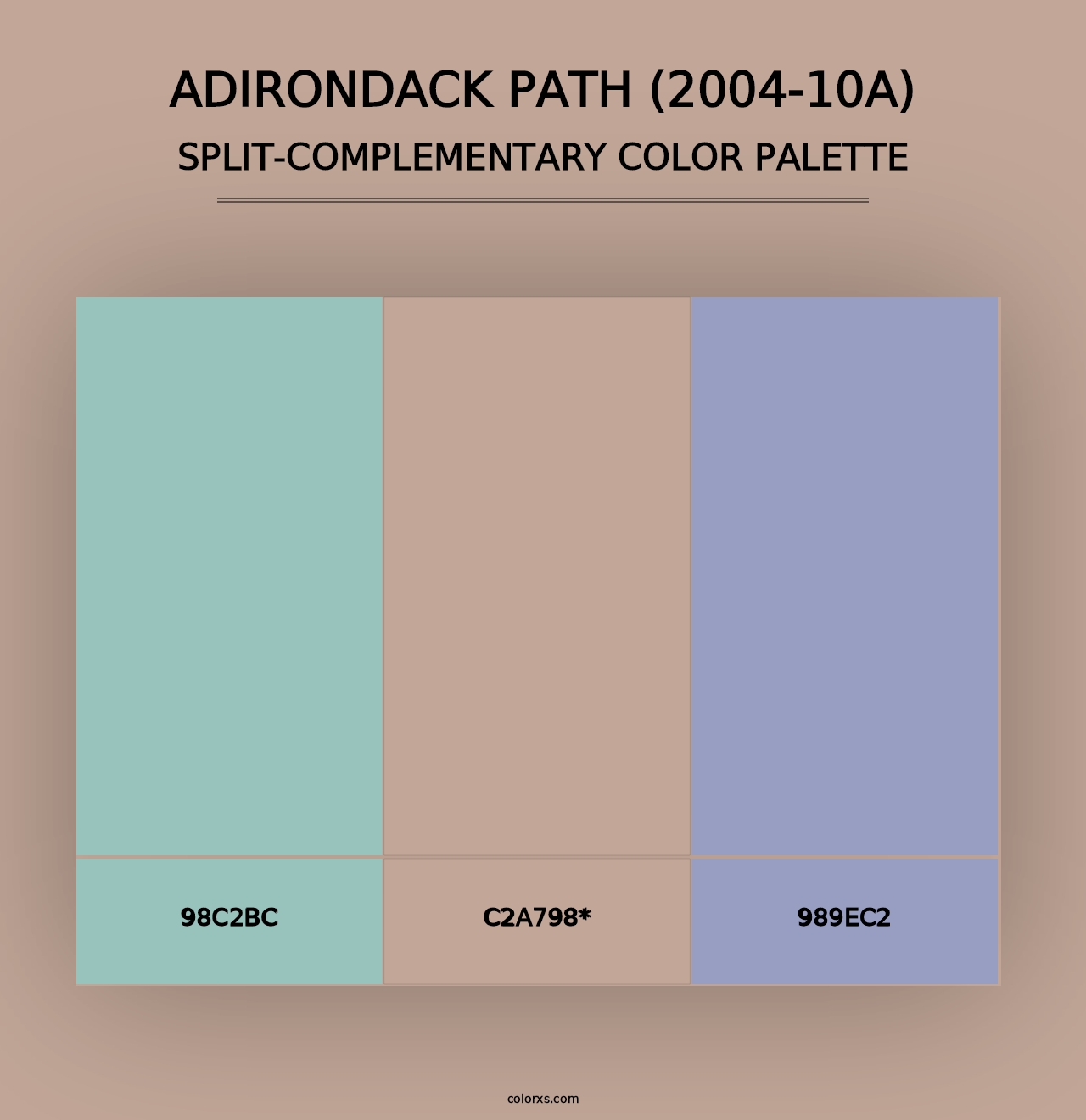 Adirondack Path (2004-10A) - Split-Complementary Color Palette