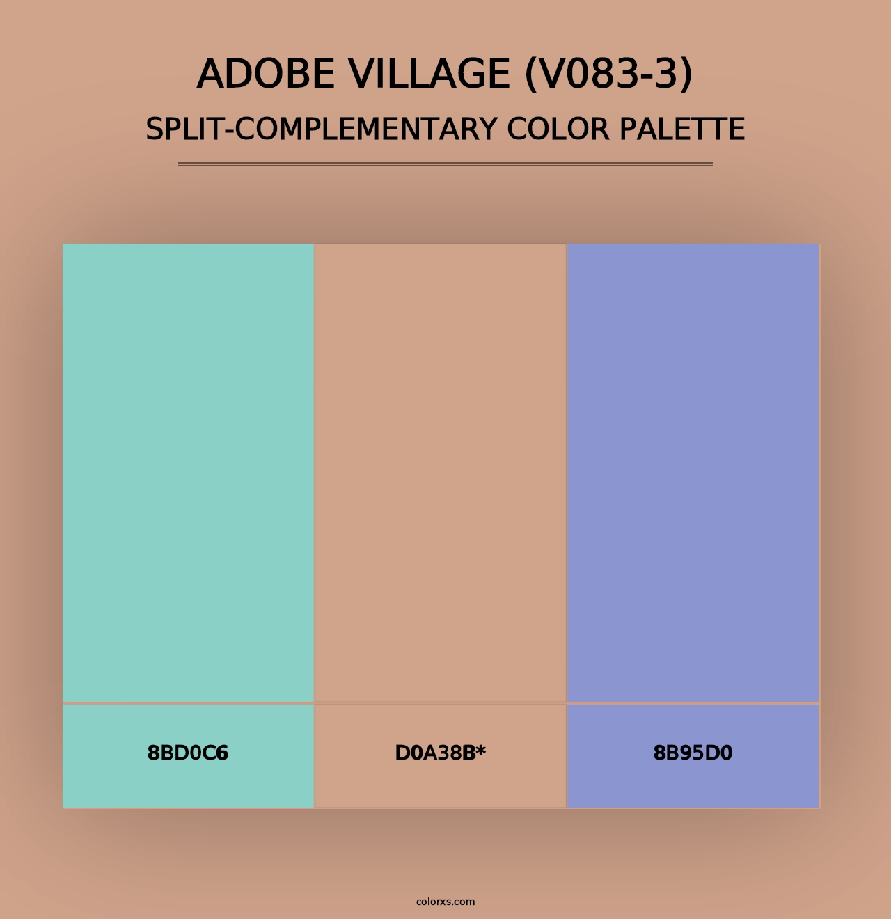 Adobe Village (V083-3) - Split-Complementary Color Palette