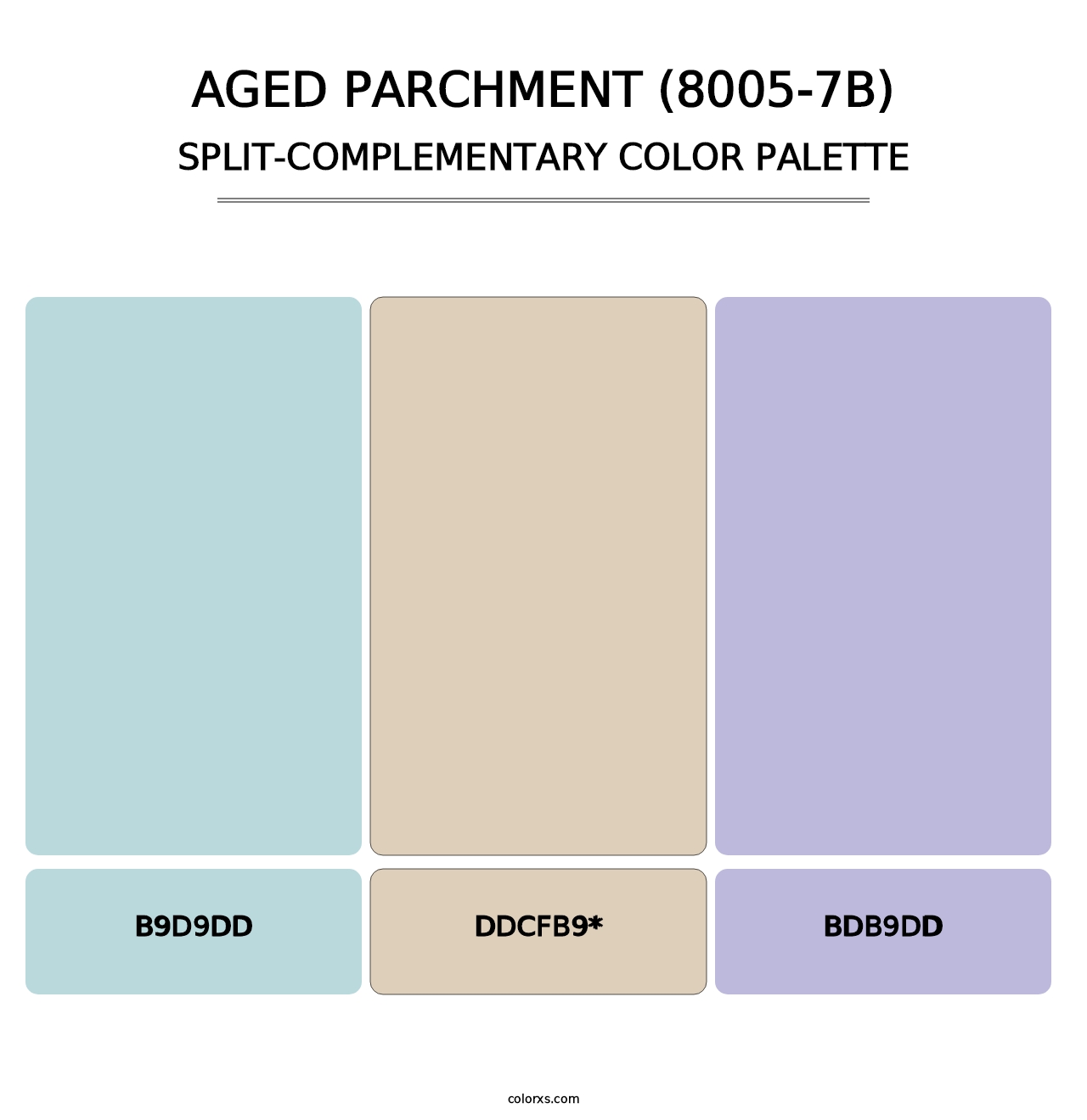 Aged Parchment (8005-7B) - Split-Complementary Color Palette