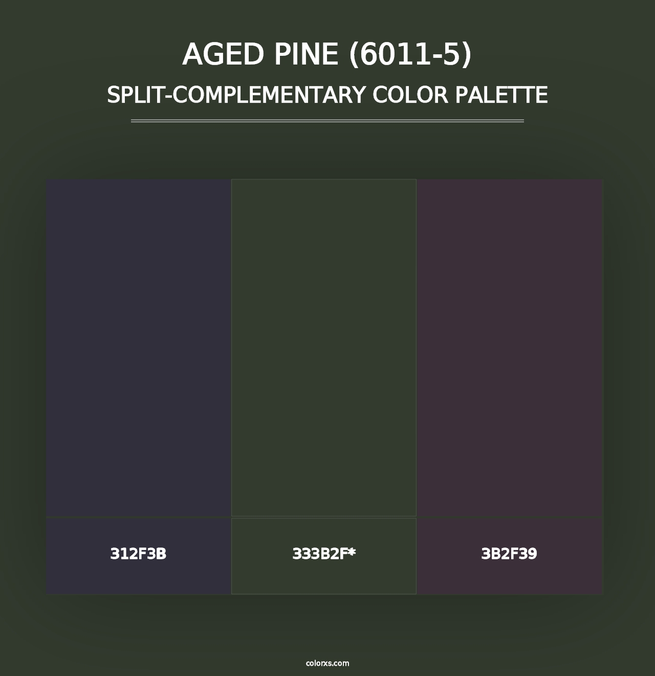 Aged Pine (6011-5) - Split-Complementary Color Palette