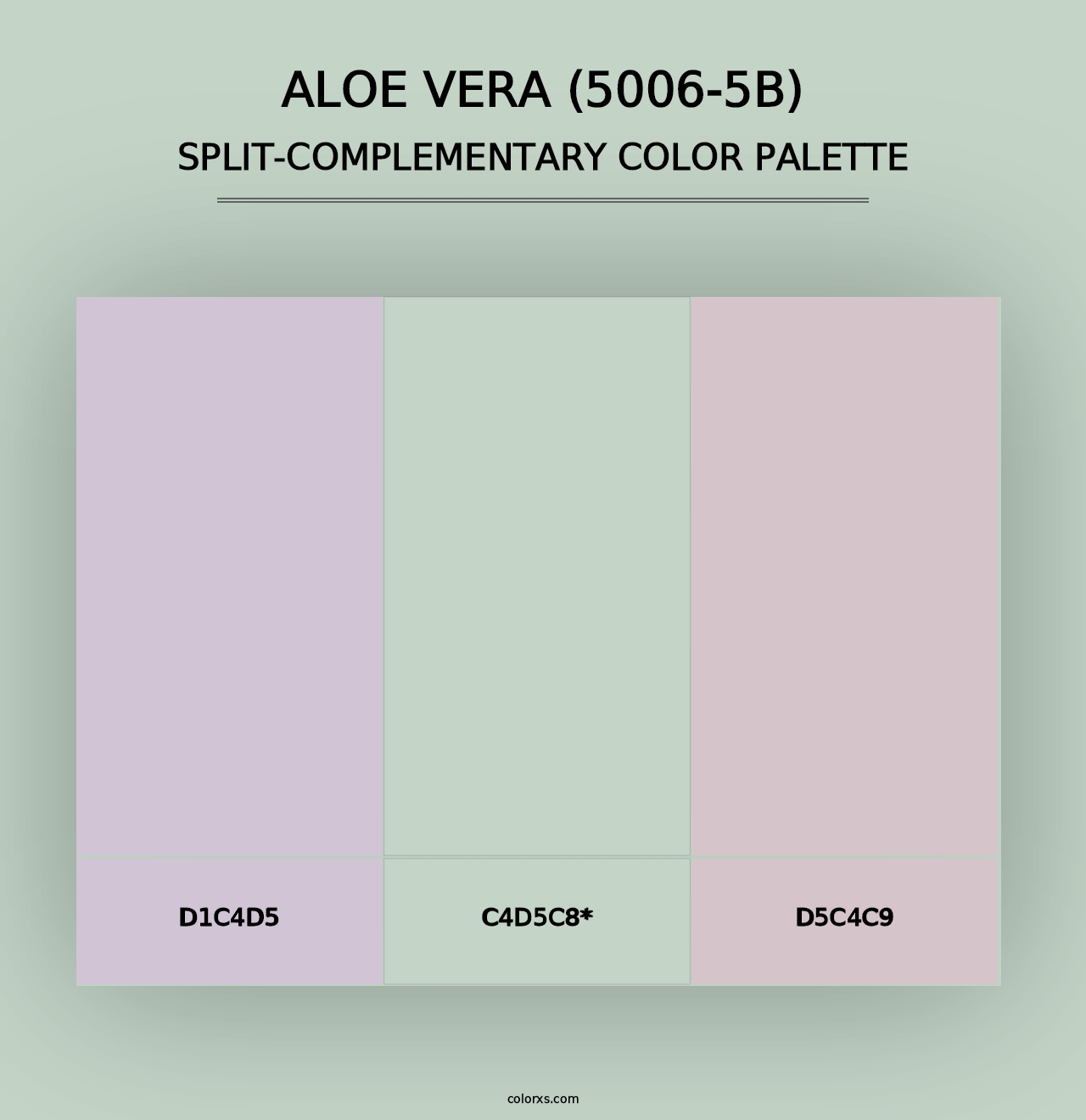 Aloe Vera (5006-5B) - Split-Complementary Color Palette