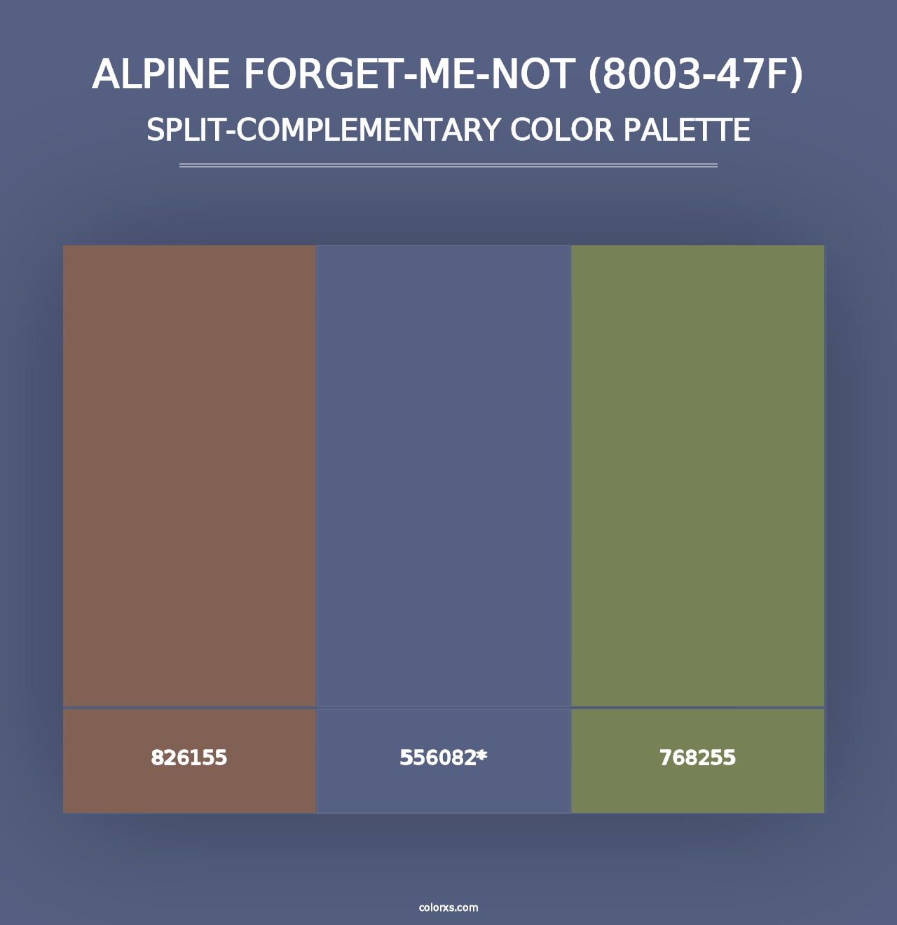 Alpine Forget-Me-Not (8003-47F) - Split-Complementary Color Palette