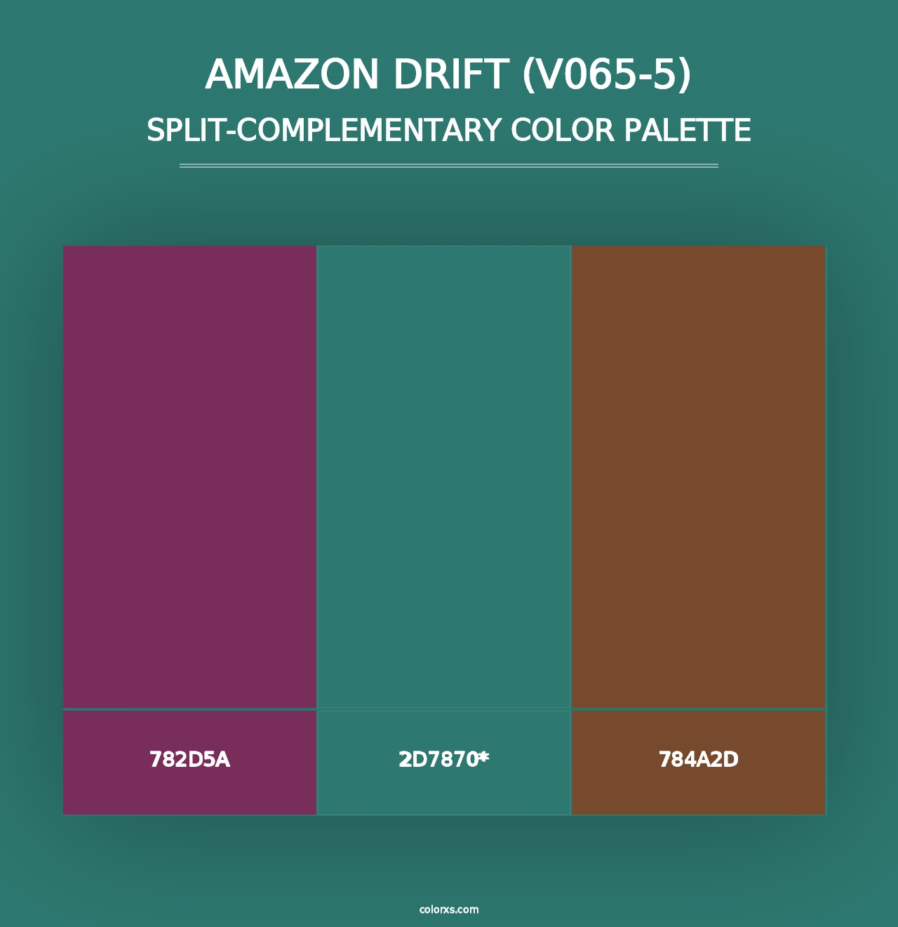 Amazon Drift (V065-5) - Split-Complementary Color Palette