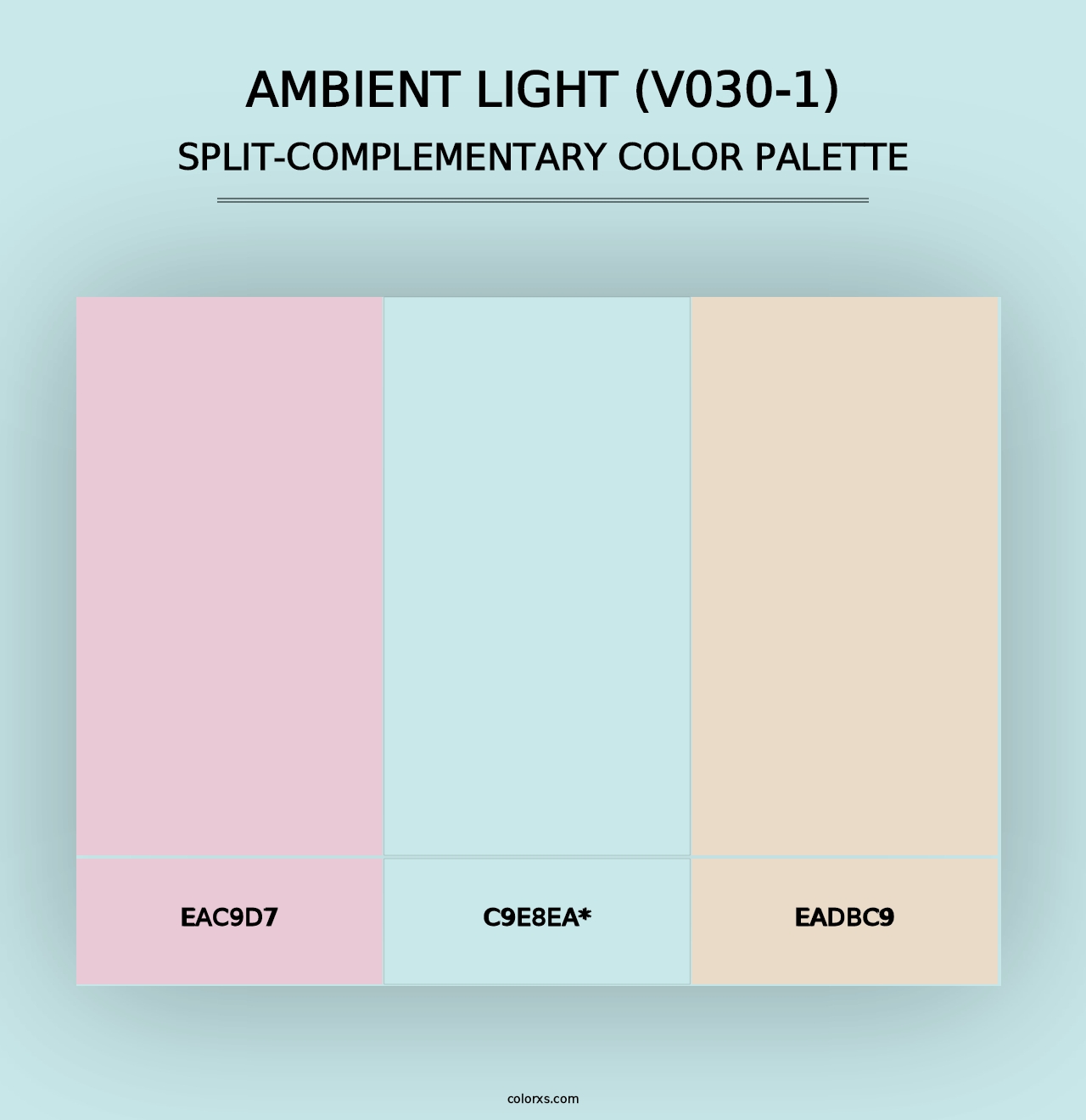 Ambient Light (V030-1) - Split-Complementary Color Palette