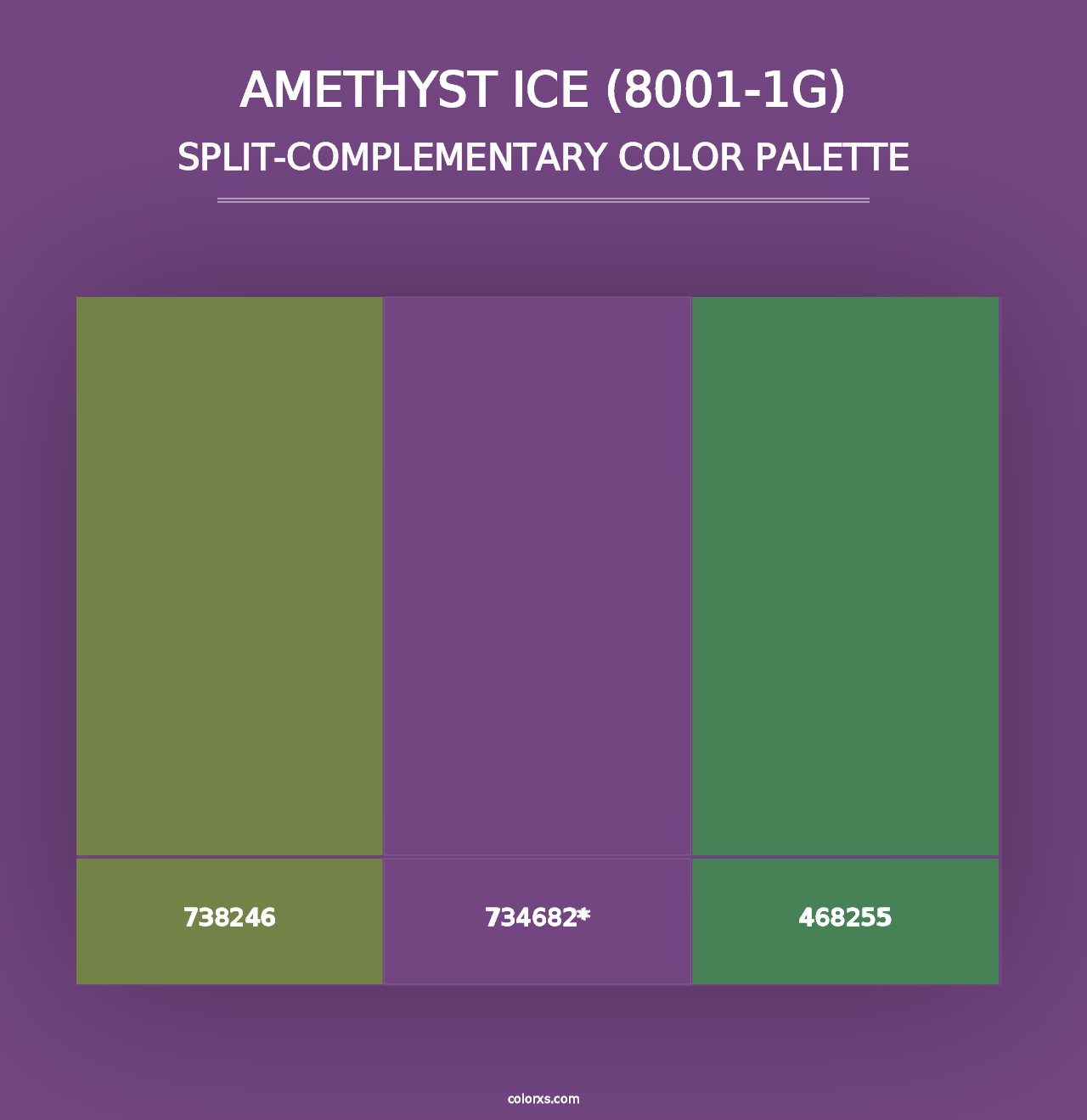 Amethyst Ice (8001-1G) - Split-Complementary Color Palette