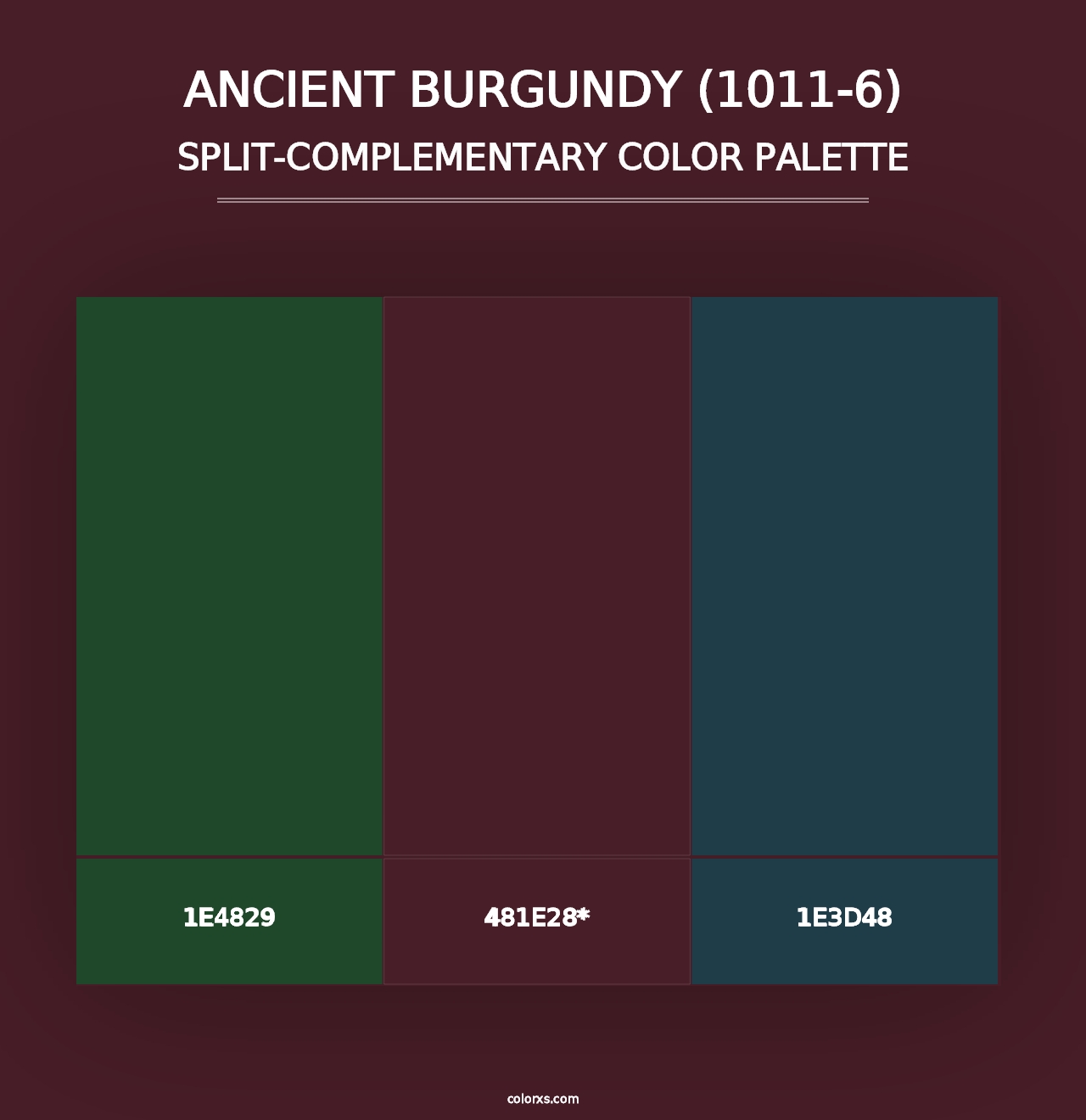 Ancient Burgundy (1011-6) - Split-Complementary Color Palette