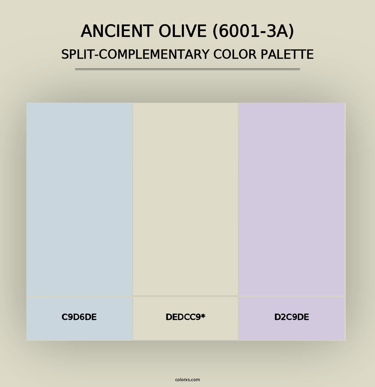 Ancient Olive (6001-3A) - Split-Complementary Color Palette