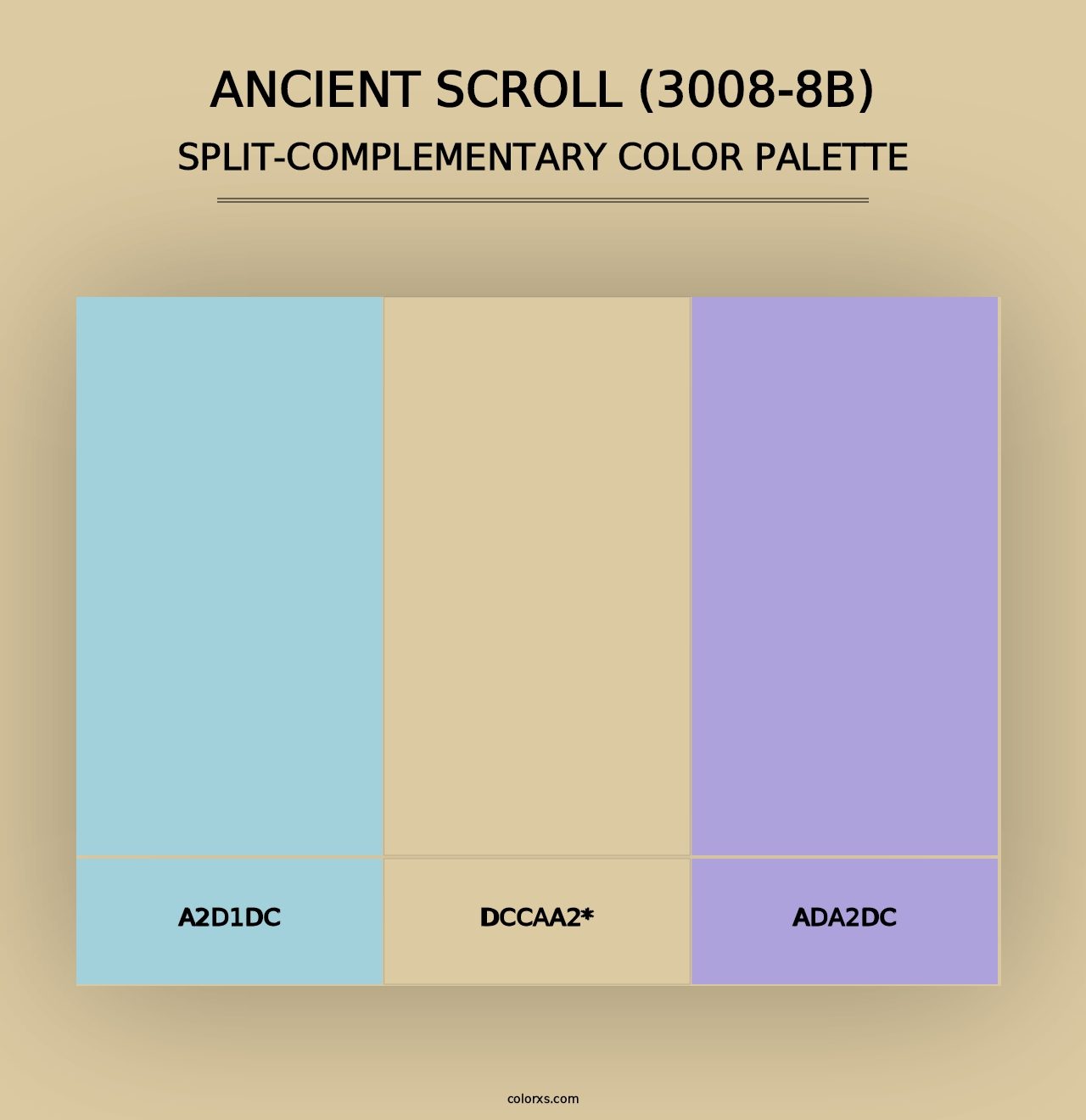 Ancient Scroll (3008-8B) - Split-Complementary Color Palette