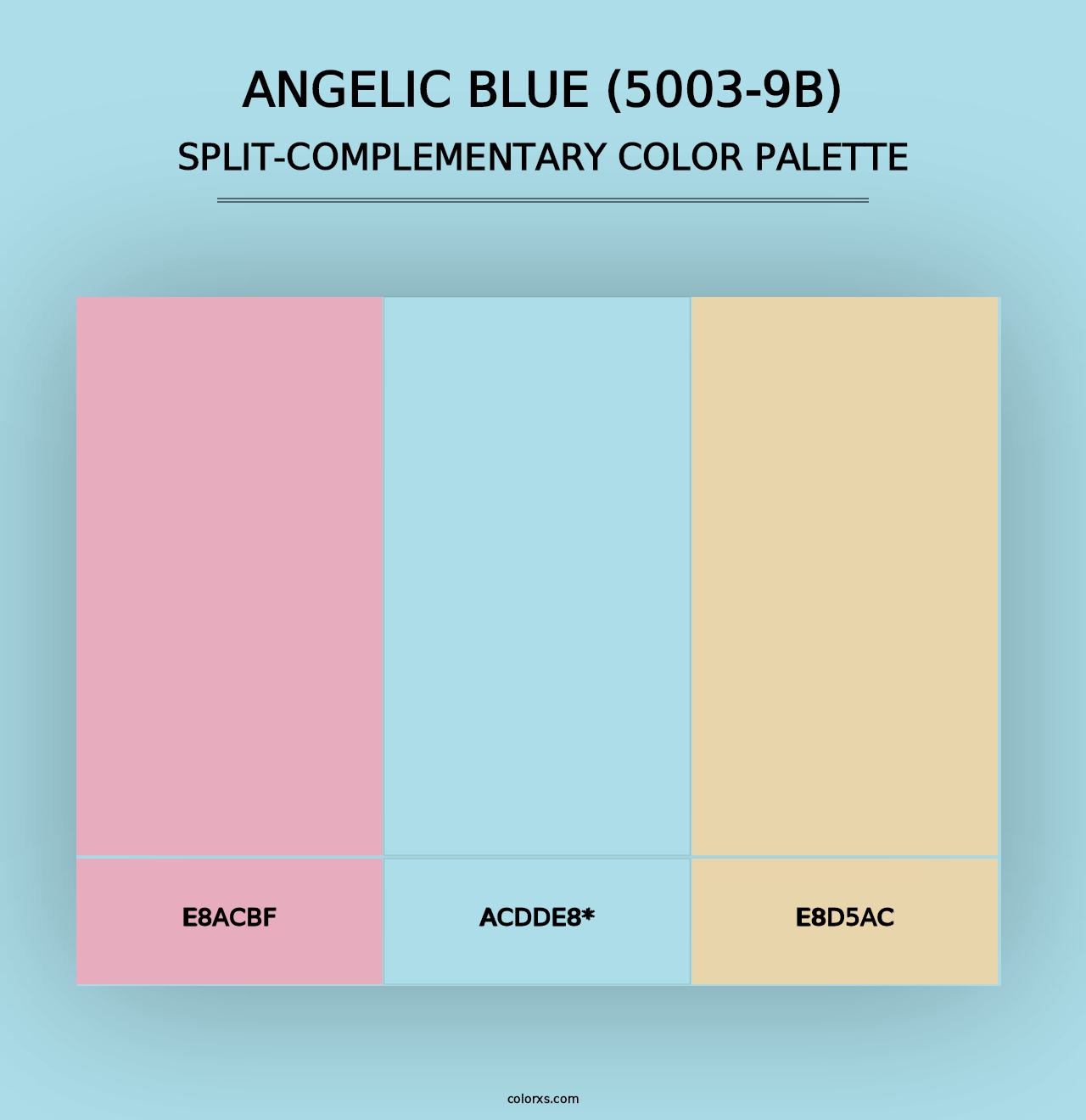 Angelic Blue (5003-9B) - Split-Complementary Color Palette