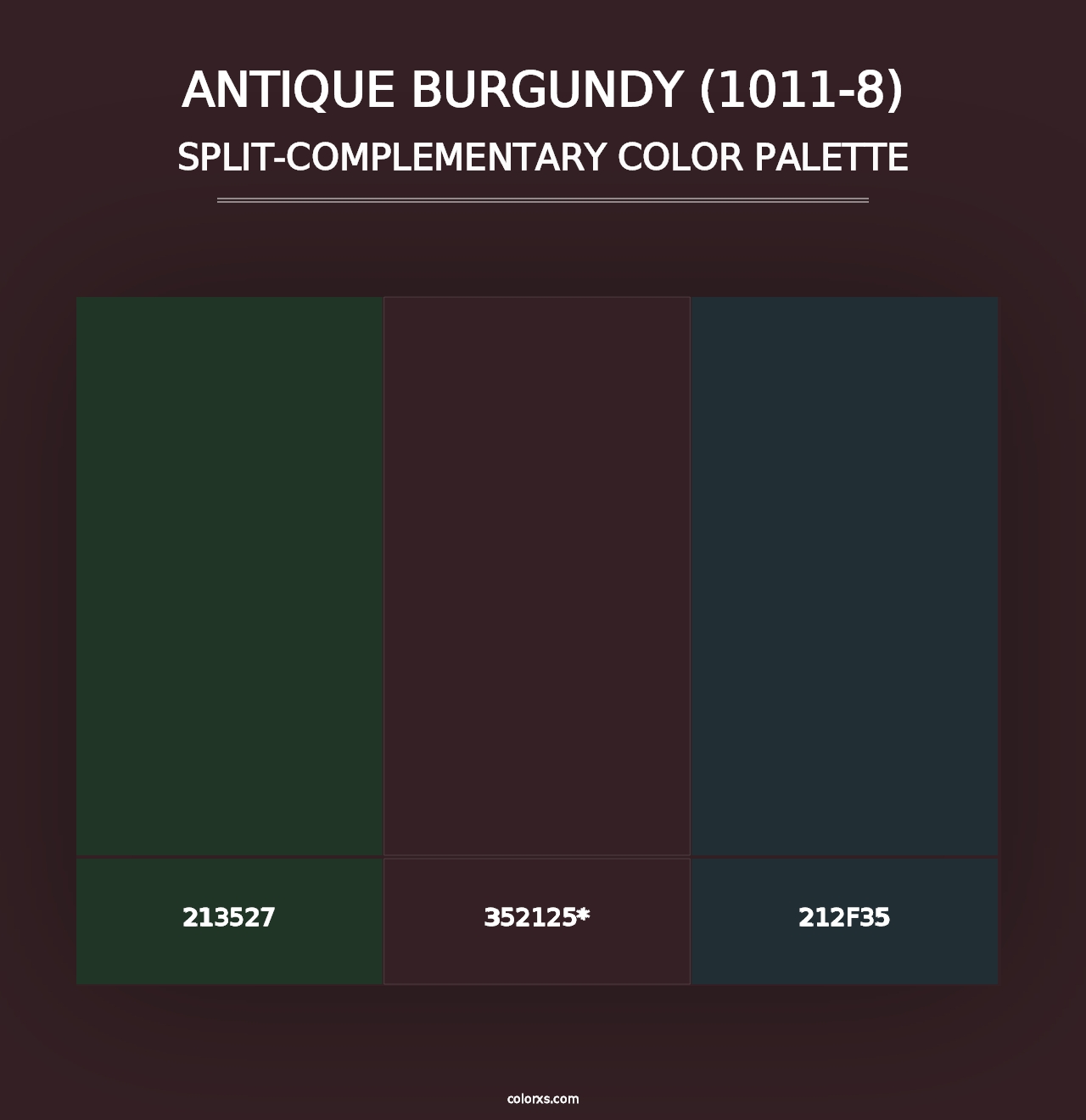 Antique Burgundy (1011-8) - Split-Complementary Color Palette