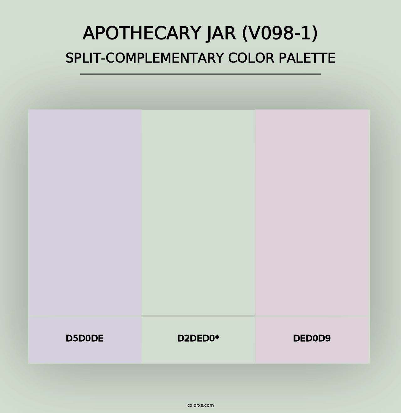 Apothecary Jar (V098-1) - Split-Complementary Color Palette