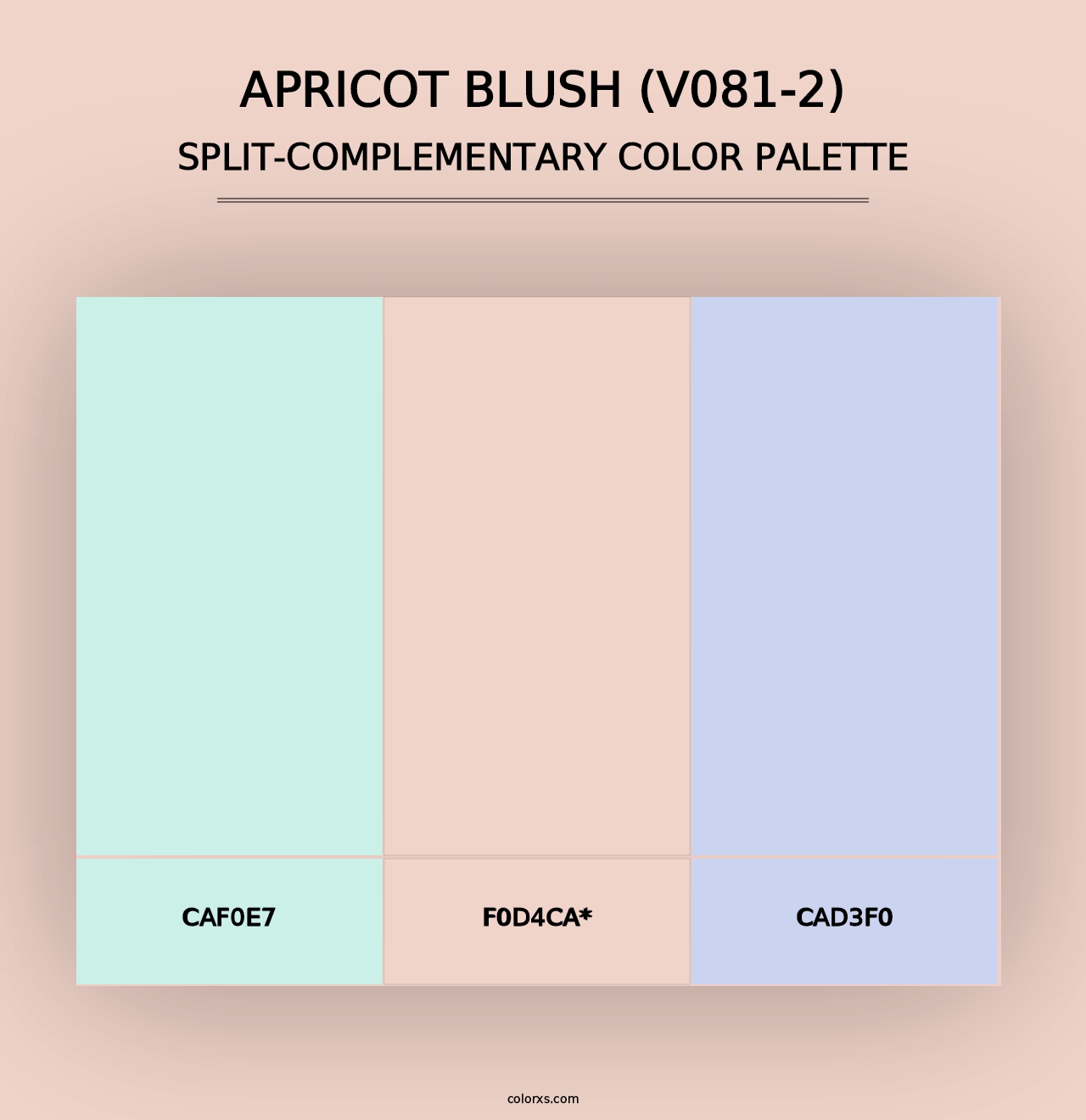 Apricot Blush (V081-2) - Split-Complementary Color Palette