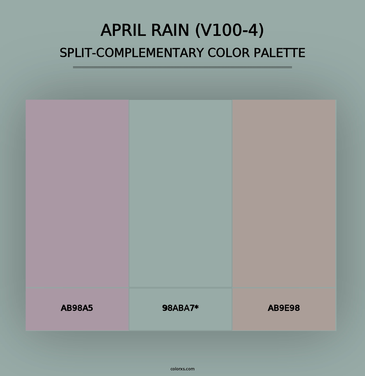 April Rain (V100-4) - Split-Complementary Color Palette