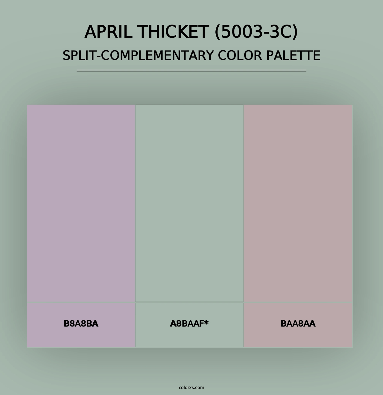 April Thicket (5003-3C) - Split-Complementary Color Palette