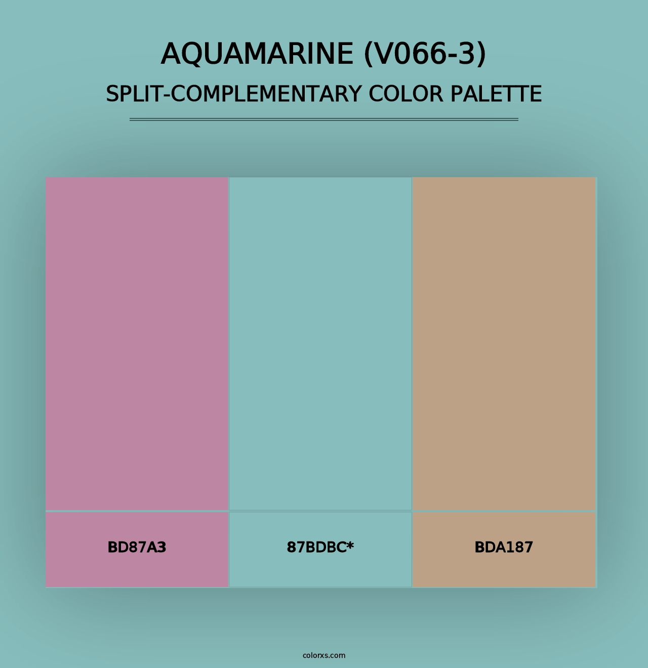 Aquamarine (V066-3) - Split-Complementary Color Palette