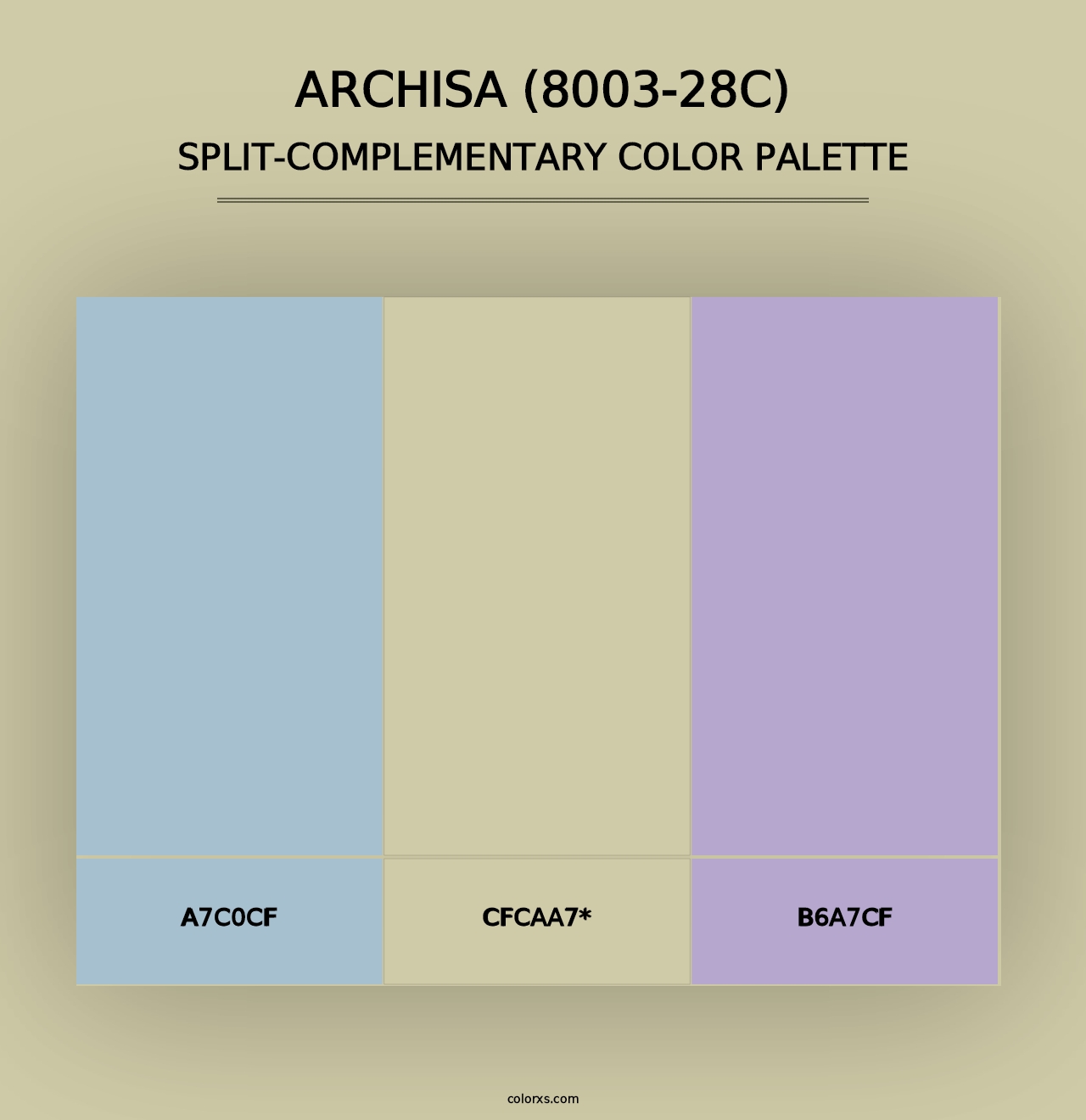 Archisa (8003-28C) - Split-Complementary Color Palette