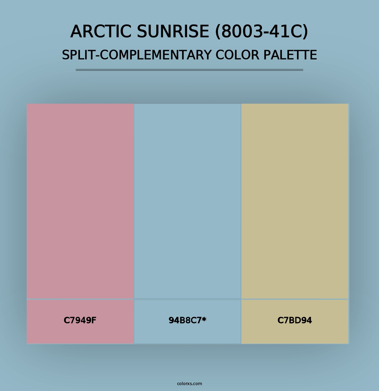 Arctic Sunrise (8003-41C) - Split-Complementary Color Palette