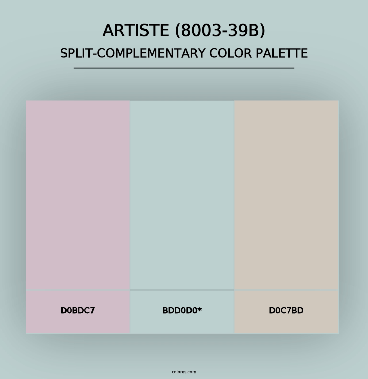 Artiste (8003-39B) - Split-Complementary Color Palette