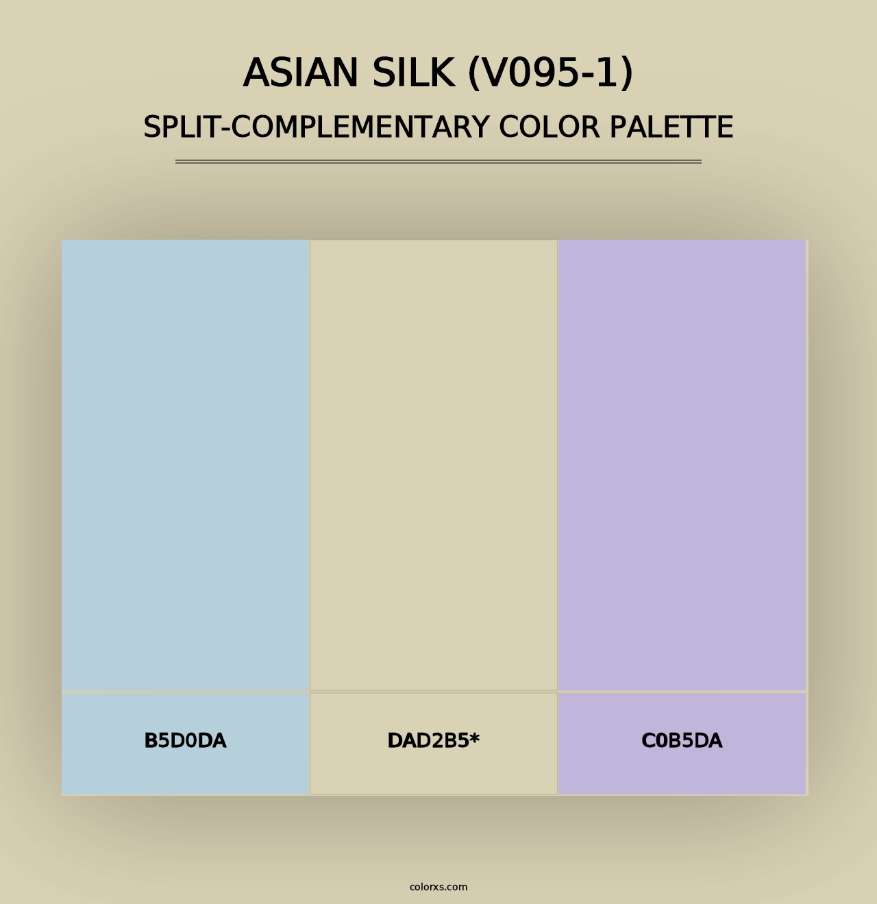 Asian Silk (V095-1) - Split-Complementary Color Palette