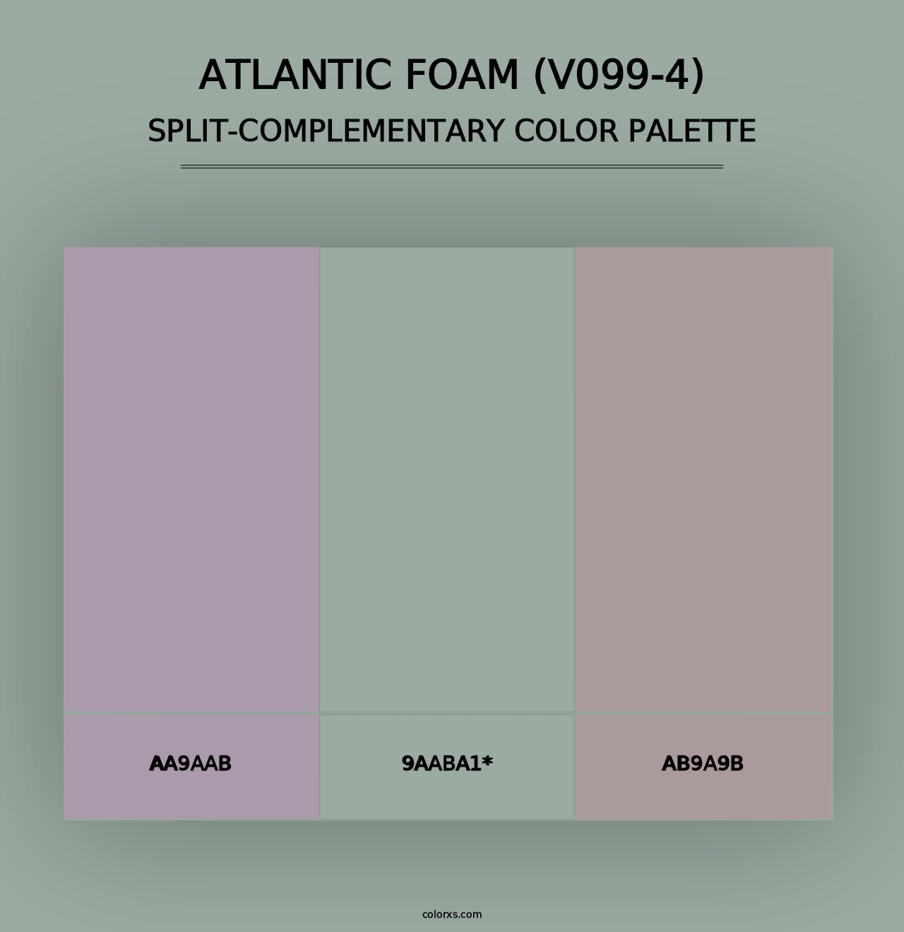 Atlantic Foam (V099-4) - Split-Complementary Color Palette