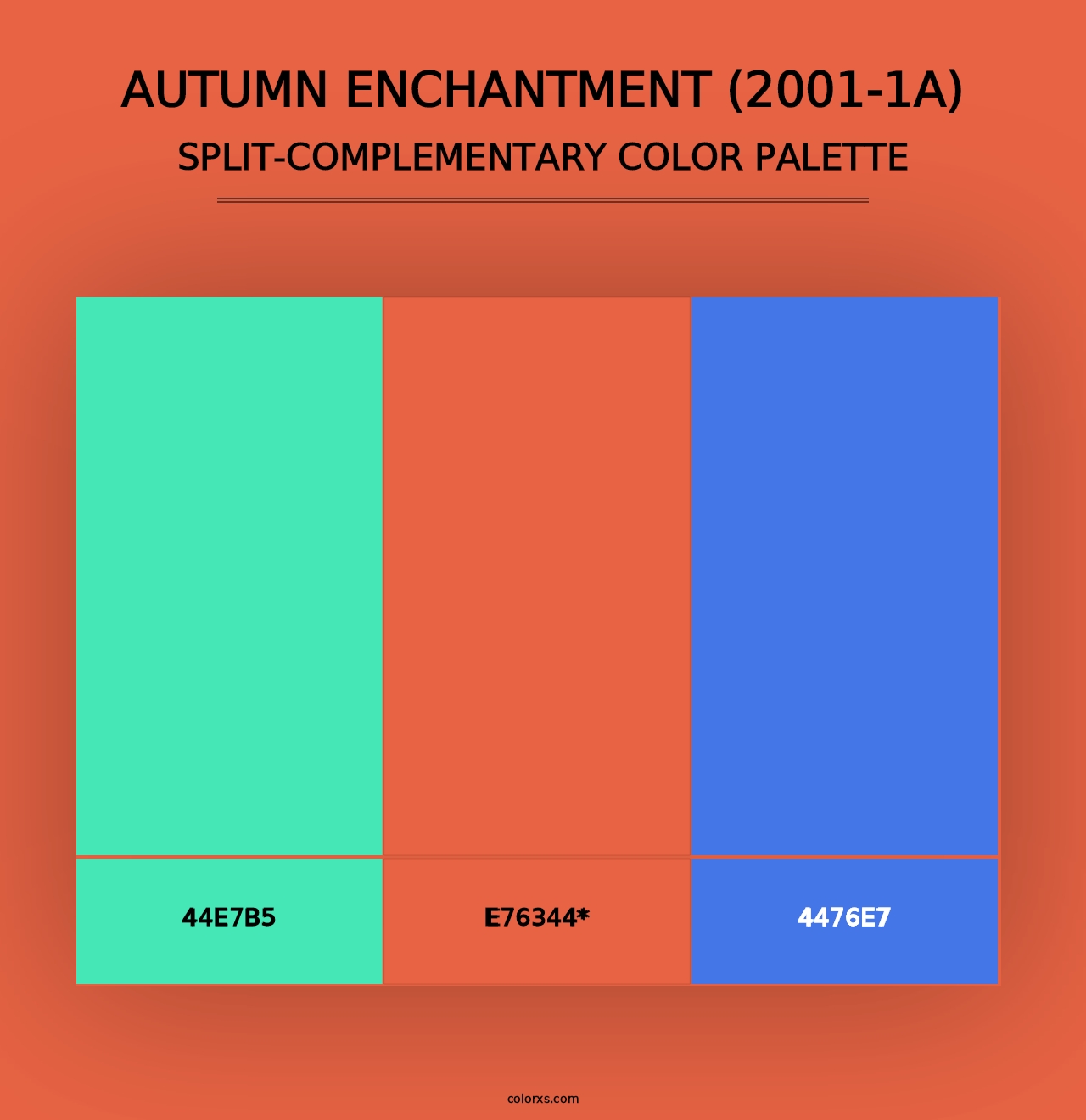 Autumn Enchantment (2001-1A) - Split-Complementary Color Palette