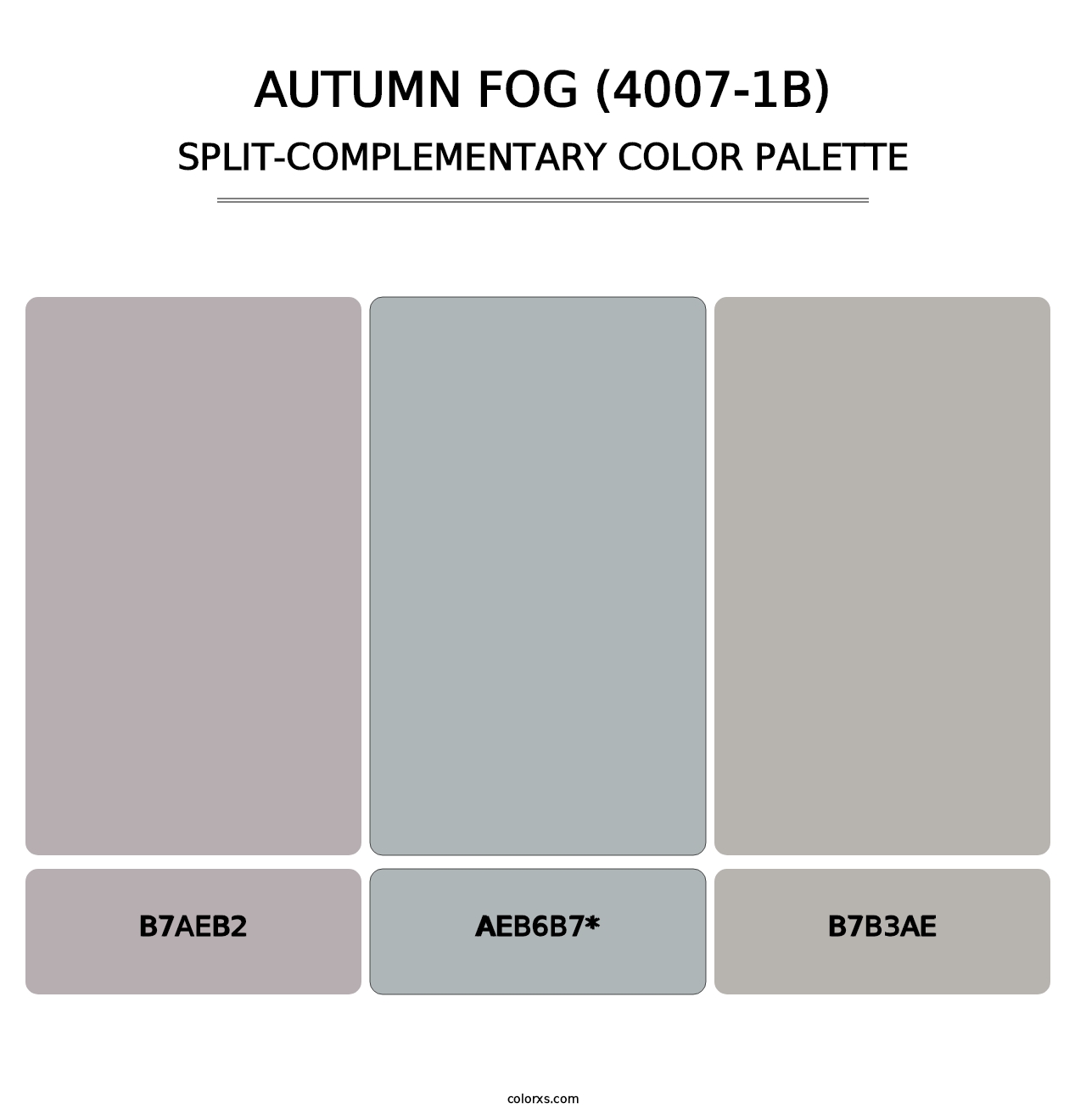 Autumn Fog (4007-1B) - Split-Complementary Color Palette