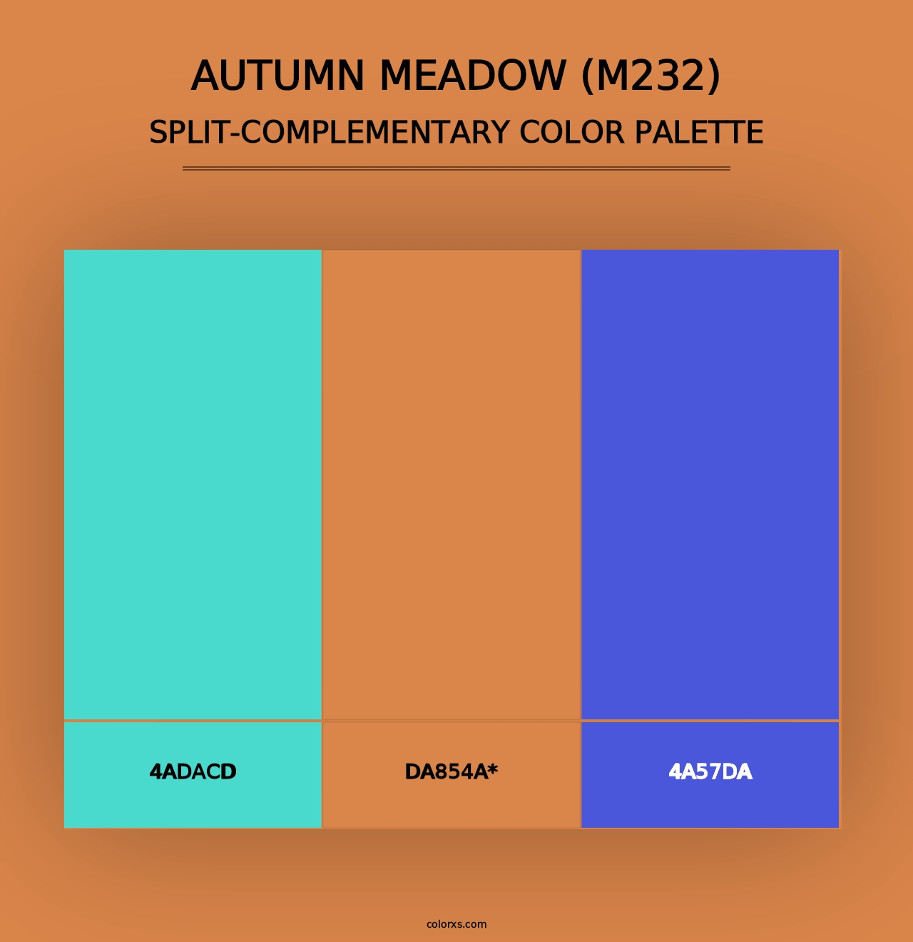 Autumn Meadow (M232) - Split-Complementary Color Palette