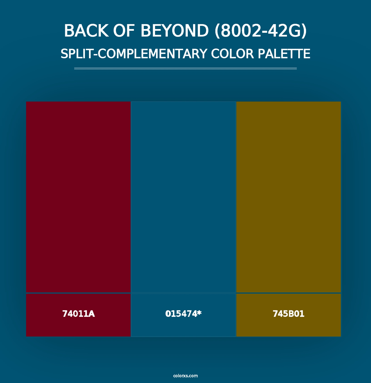 Back of Beyond (8002-42G) - Split-Complementary Color Palette