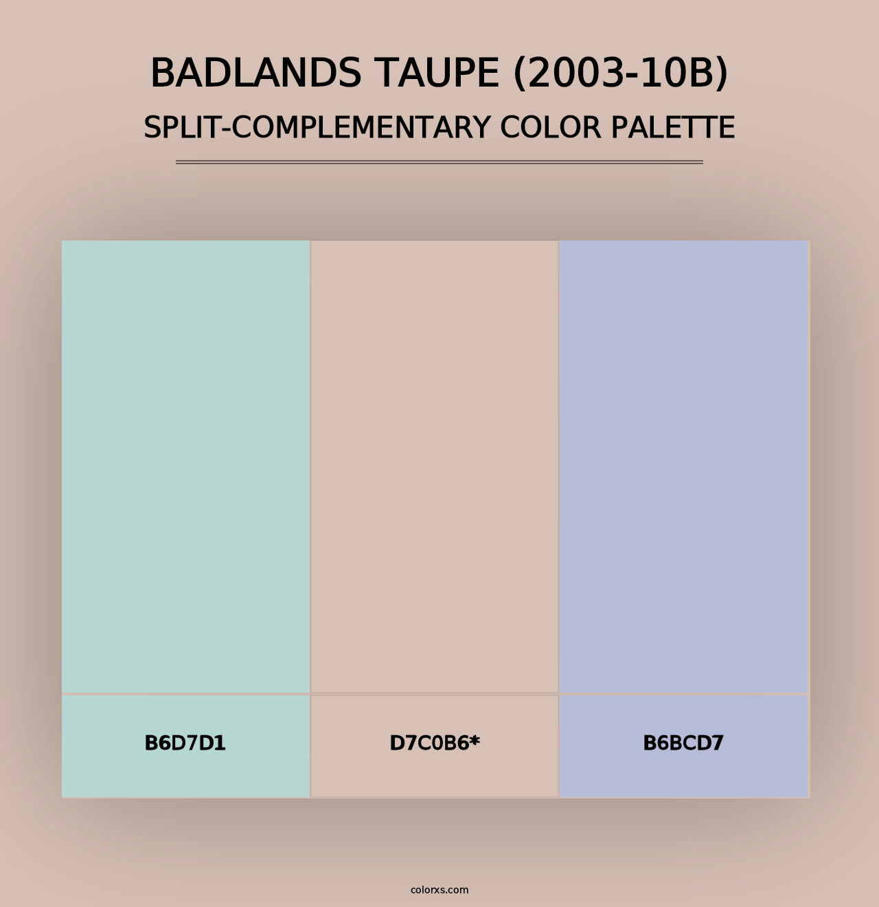 Badlands Taupe (2003-10B) - Split-Complementary Color Palette