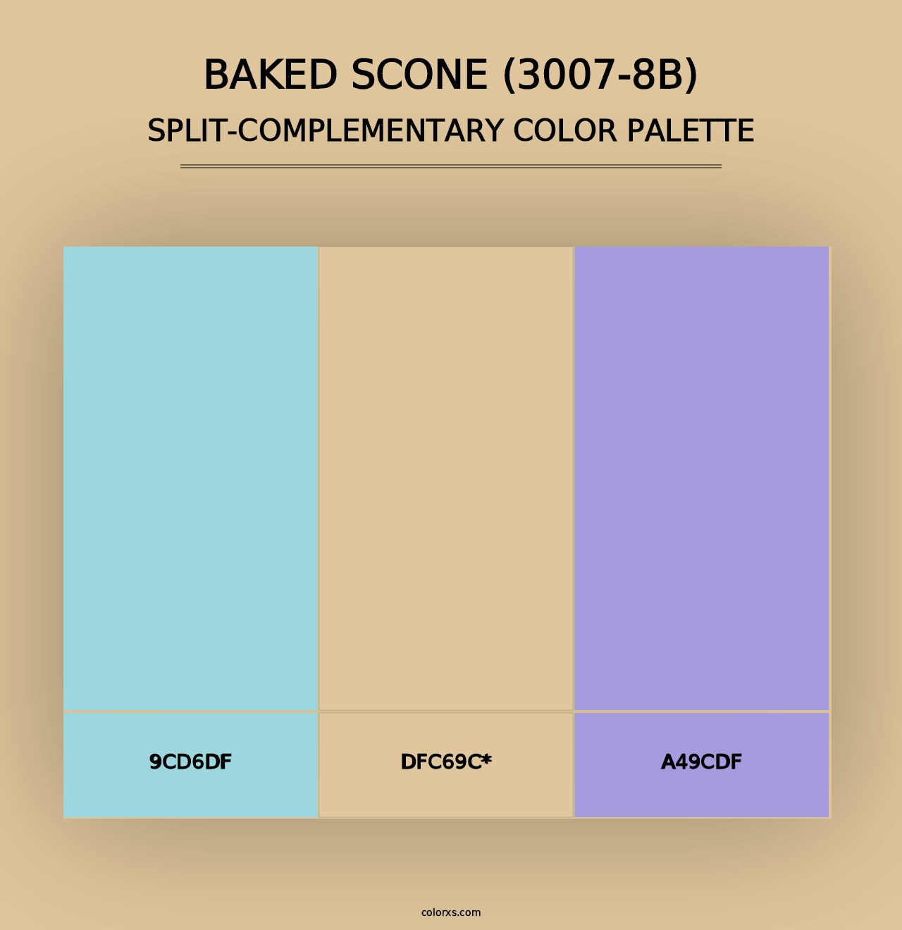 Baked Scone (3007-8B) - Split-Complementary Color Palette