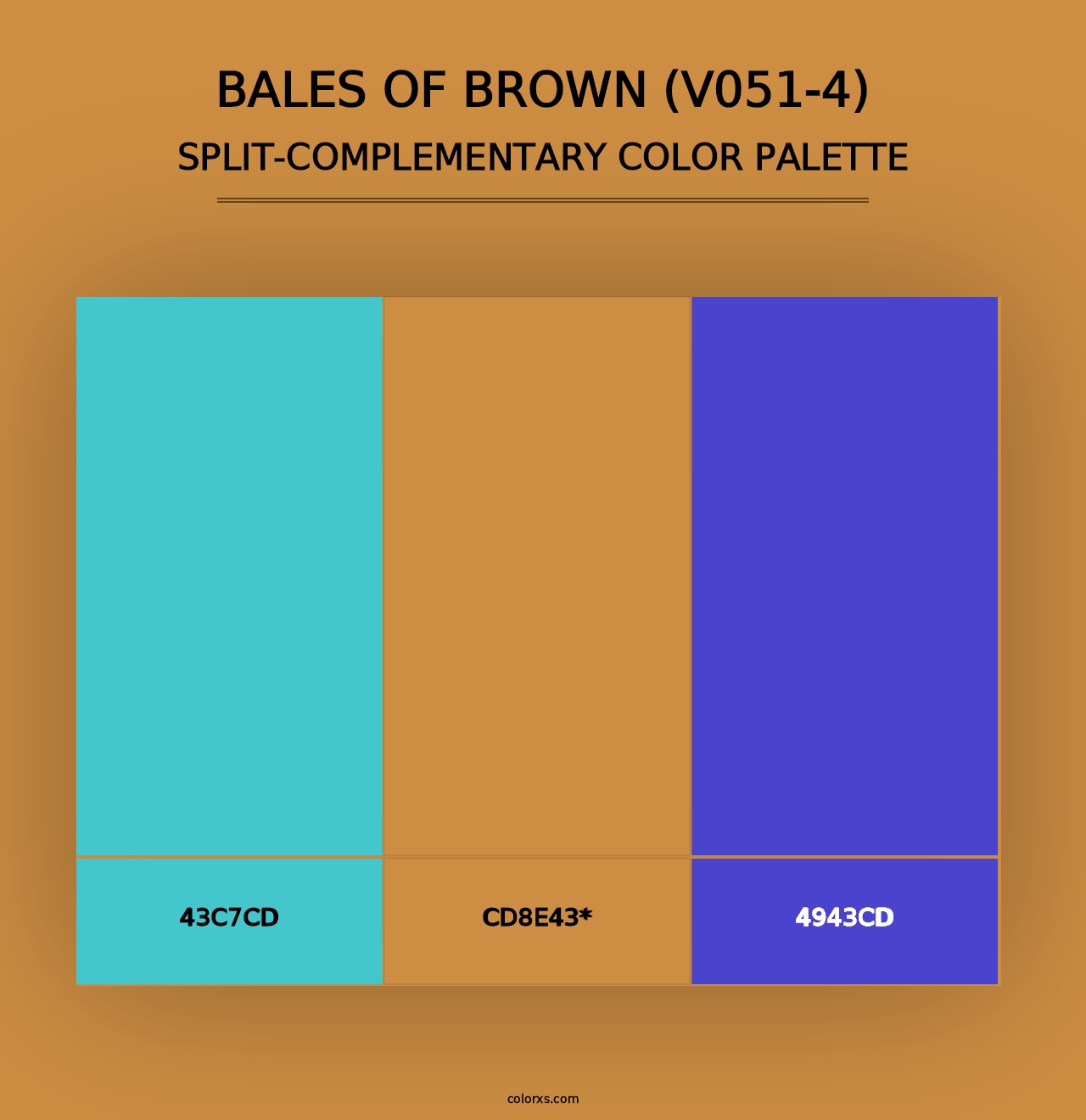 Bales of Brown (V051-4) - Split-Complementary Color Palette