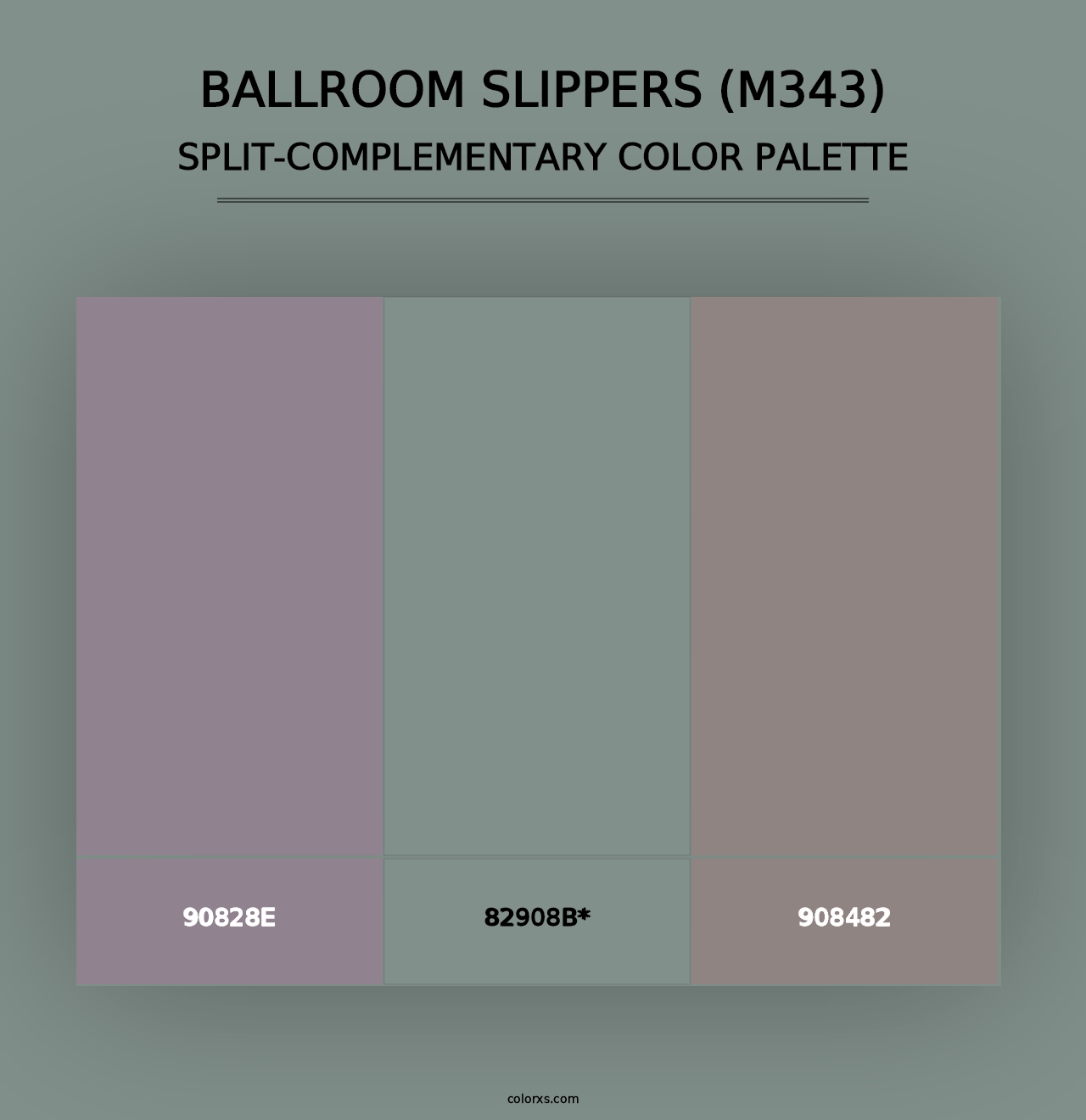 Ballroom Slippers (M343) - Split-Complementary Color Palette