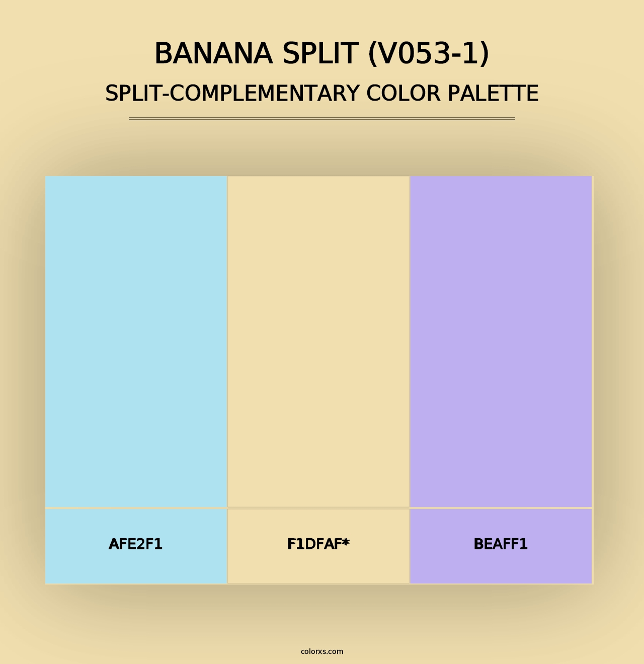 Banana Split (V053-1) - Split-Complementary Color Palette