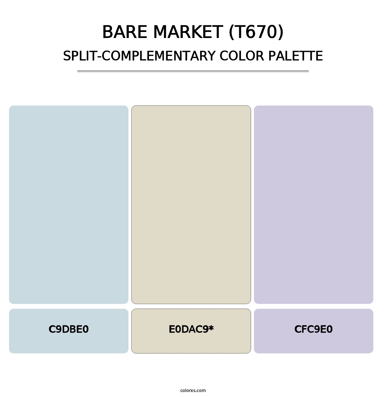 Bare Market (T670) - Split-Complementary Color Palette