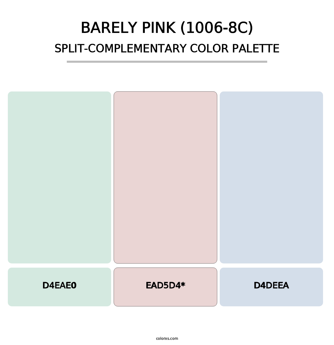 Barely Pink (1006-8C) - Split-Complementary Color Palette