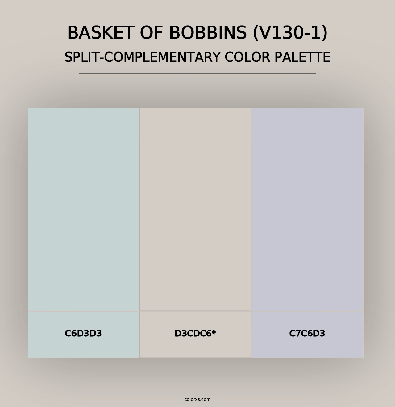 Basket of Bobbins (V130-1) - Split-Complementary Color Palette