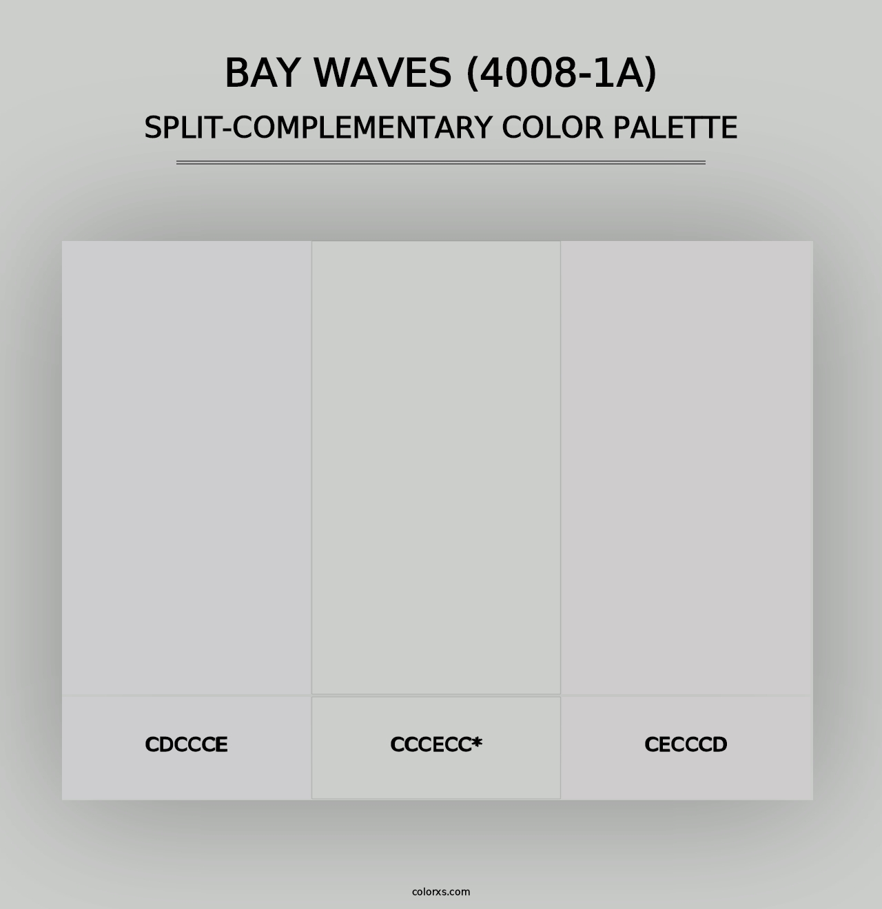 Bay Waves (4008-1A) - Split-Complementary Color Palette