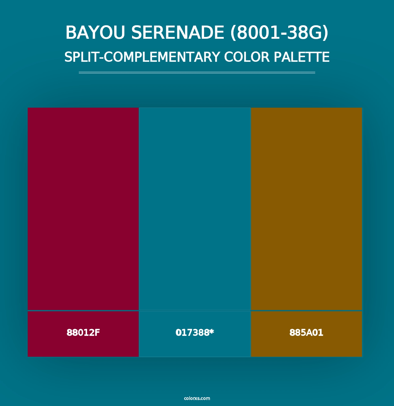 Bayou Serenade (8001-38G) - Split-Complementary Color Palette