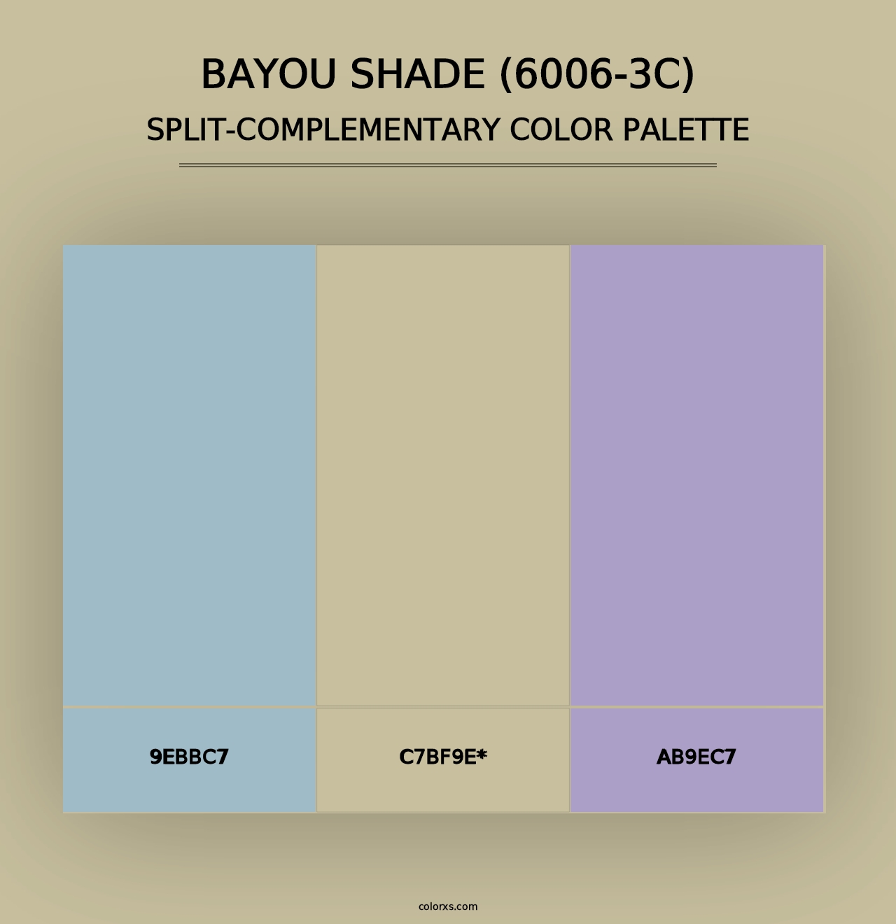 Bayou Shade (6006-3C) - Split-Complementary Color Palette