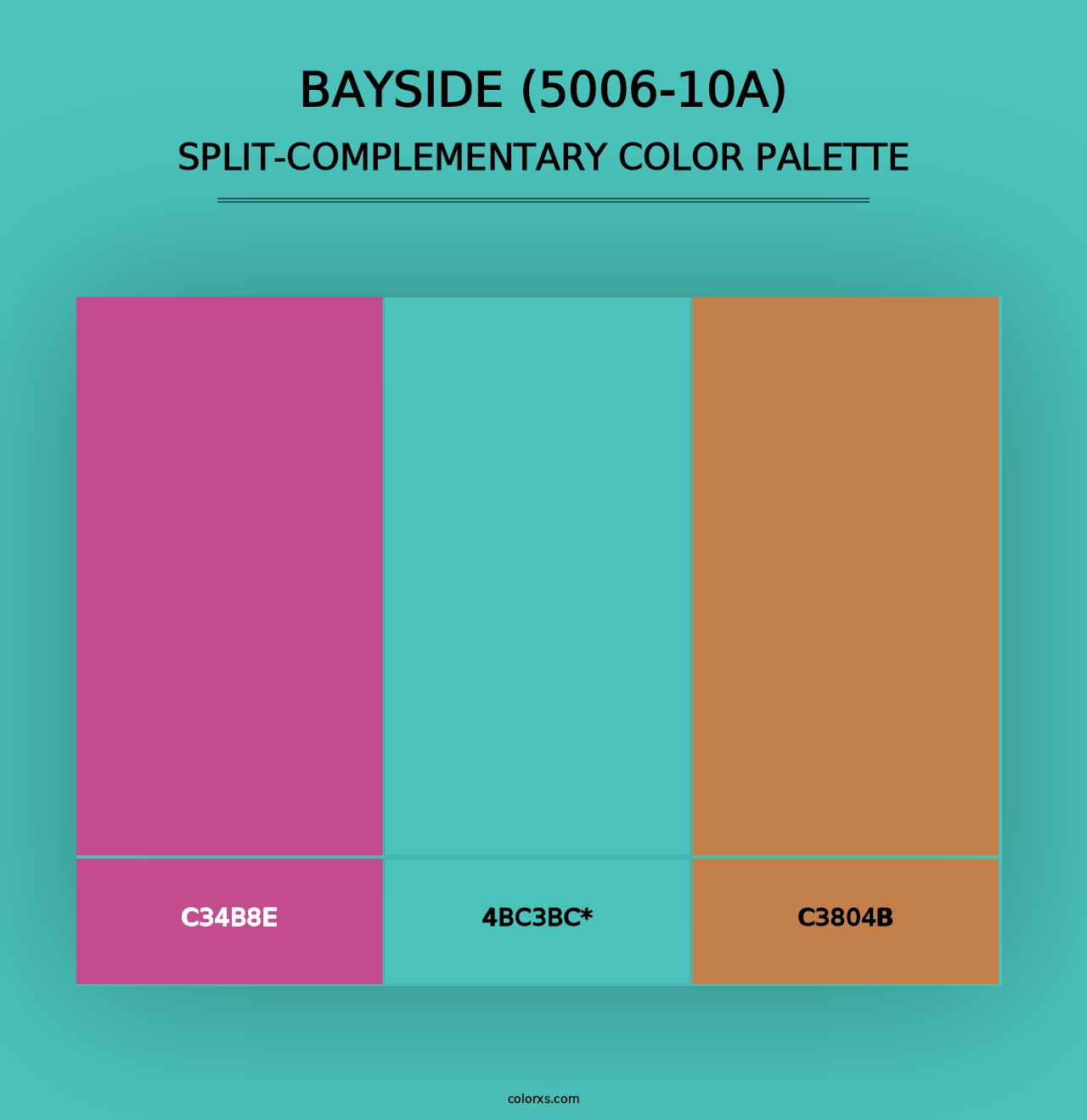 Bayside (5006-10A) - Split-Complementary Color Palette