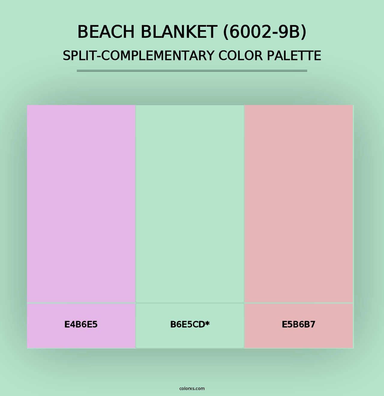 Beach Blanket (6002-9B) - Split-Complementary Color Palette