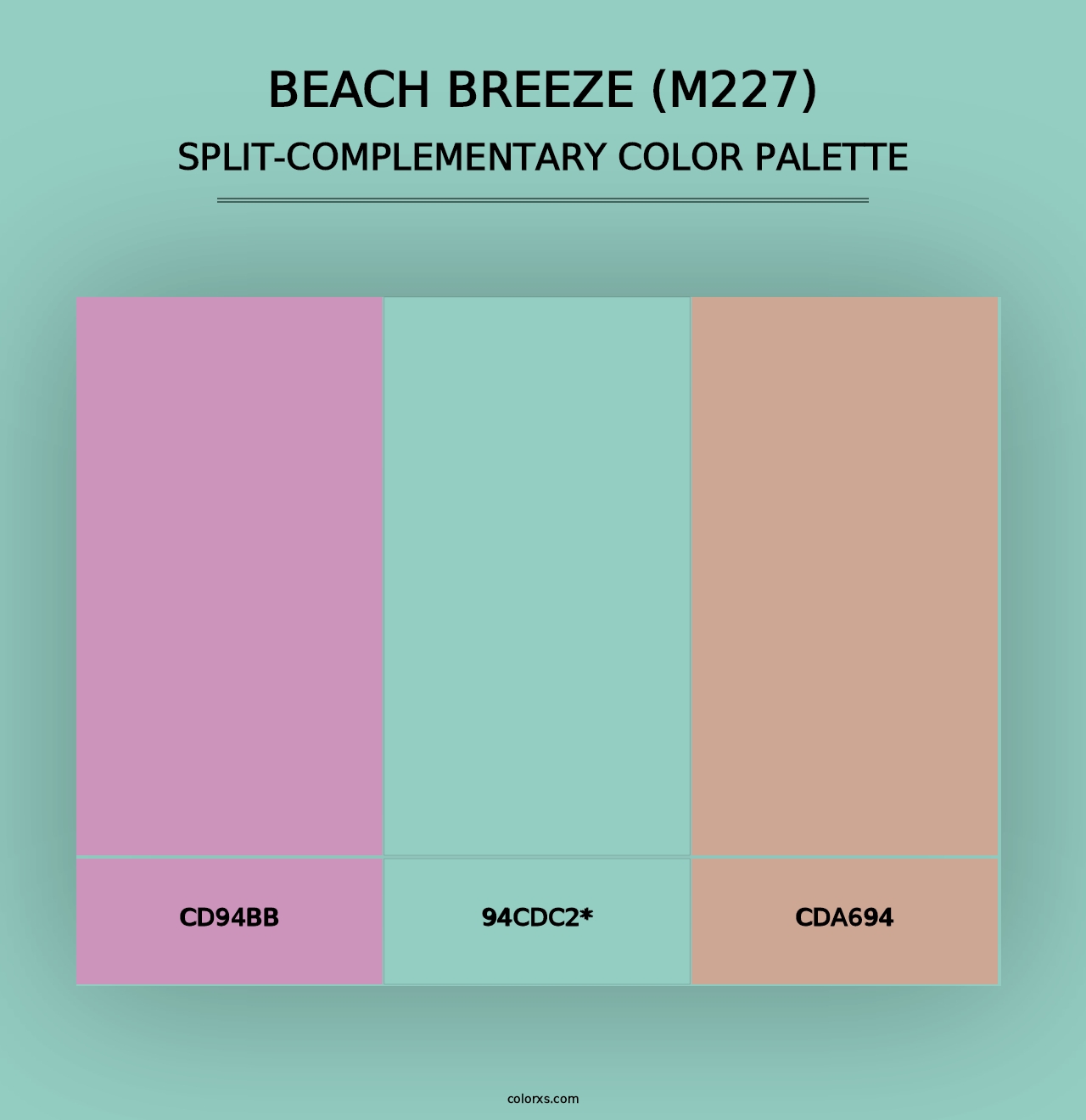 Beach Breeze (M227) - Split-Complementary Color Palette