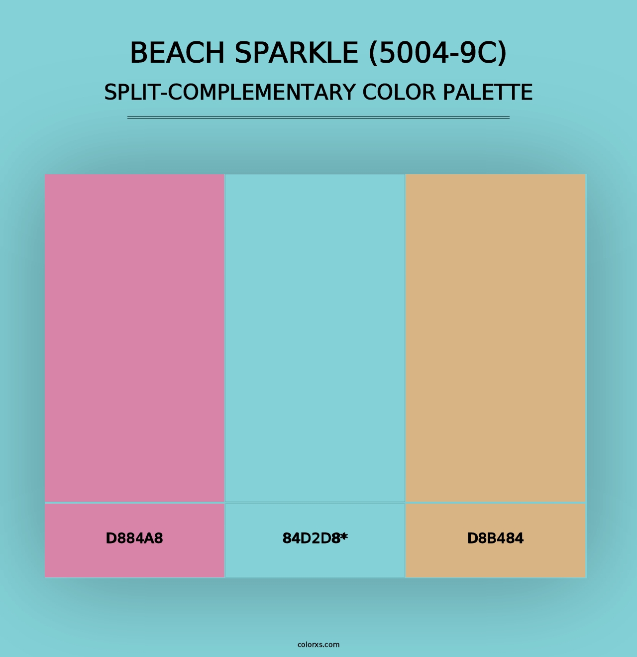 Beach Sparkle (5004-9C) - Split-Complementary Color Palette