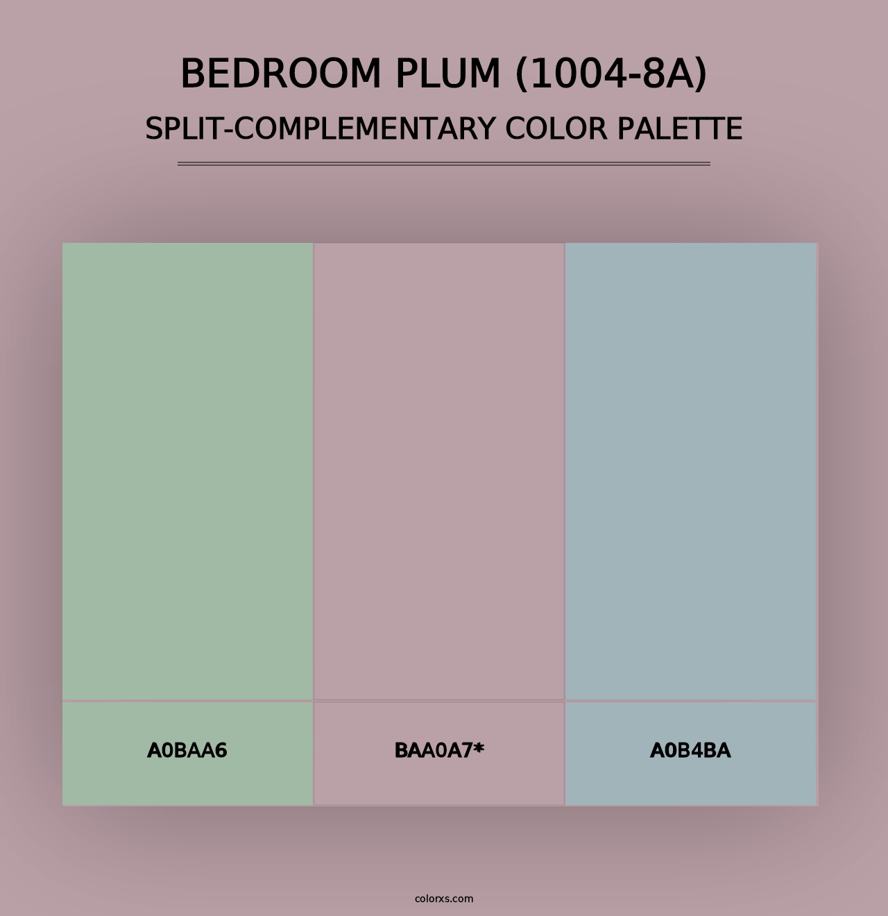 Bedroom Plum (1004-8A) - Split-Complementary Color Palette