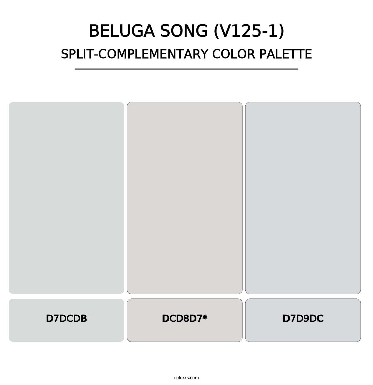 Beluga Song (V125-1) - Split-Complementary Color Palette