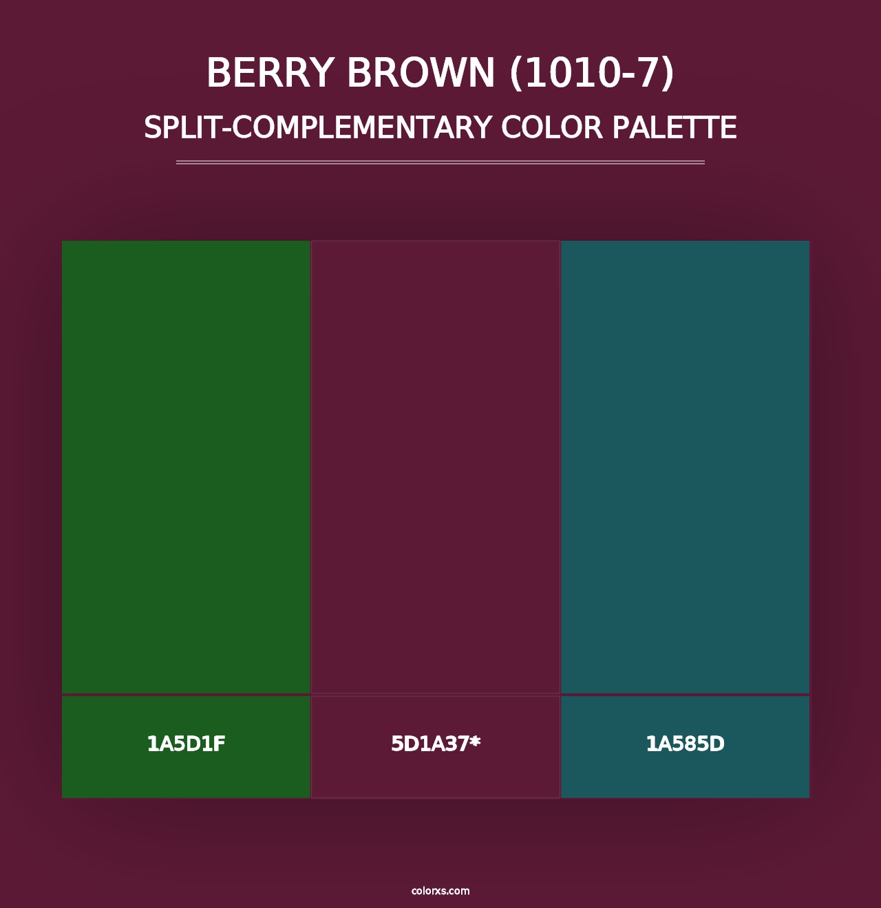 Berry Brown (1010-7) - Split-Complementary Color Palette